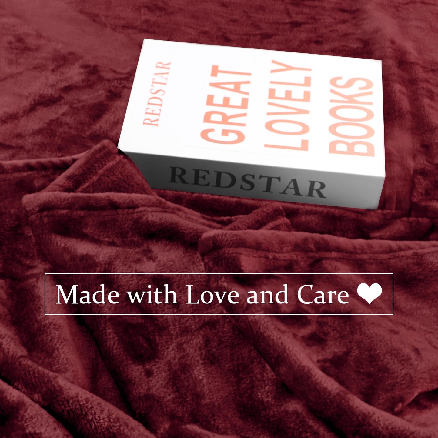 Edenleaf Big Oversized Extra Large Blanket, Huge Fleece 10'x10' Blanket, California King Warm Companion for Whole Family, Bed, Sofa, Couch, Travel, Camping 120x120 Wine