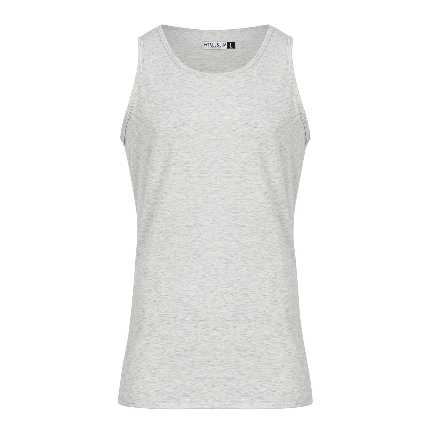 Men's Tall Slim-Fit Orginal Tank Top Shirt, Soft Polyester Blend Long Tee (Tall, X-Large, Sand Gray)