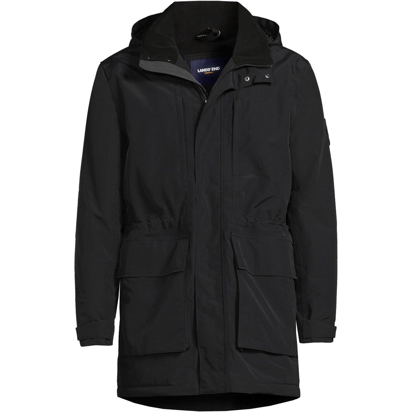 Lands' End Mens Squall Waterproof Parka Black Big And Tall 4xlt