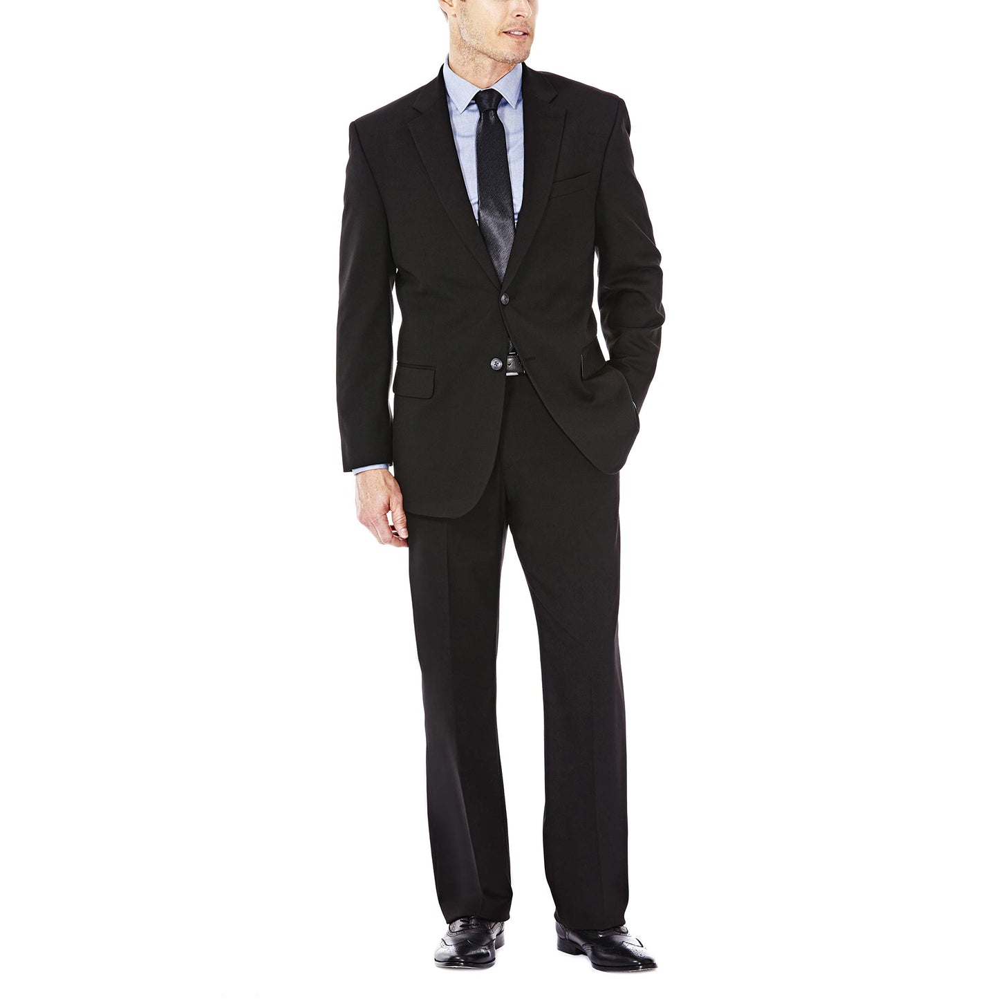 J.M. Haggar Men's Suit Jacket, Black, 48 Tall