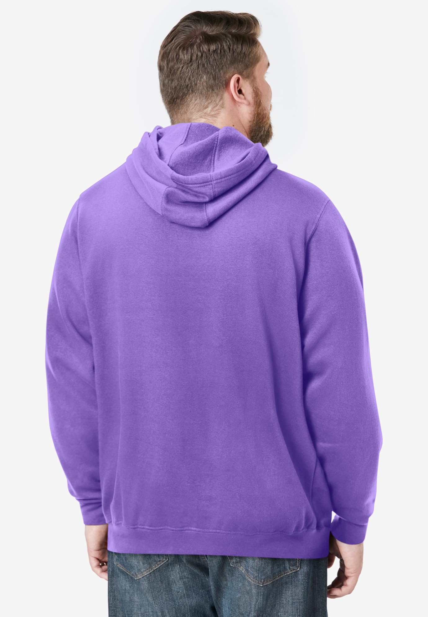 KingSize Men's Big & Tall Fleece Pullover Hoodie - 3XL, Vintage Purple