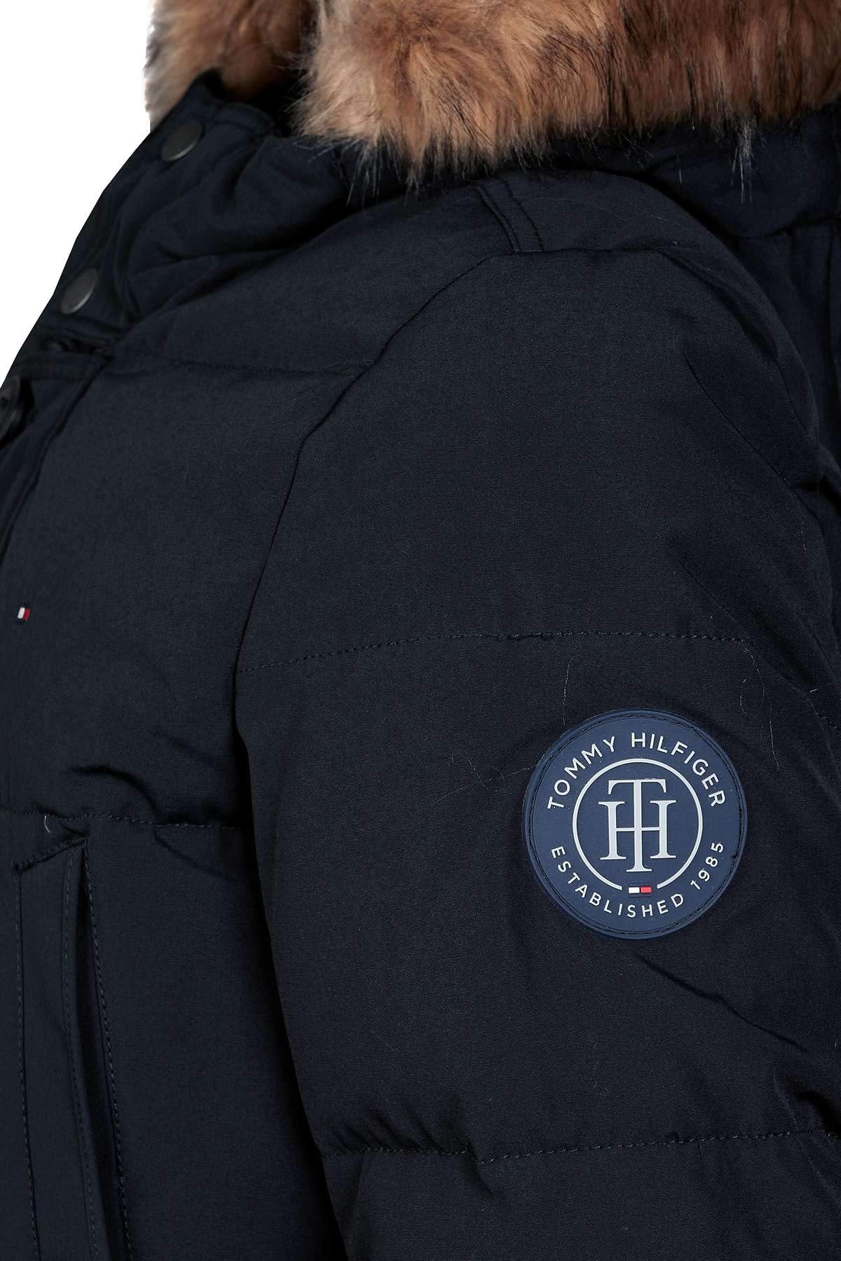 Tommy Hilfiger Men's Arctic Cloth Full Length Quilted Snorkel Jacket (Standard and Big & Tall), Ultra Navy, 4X-Large Tall