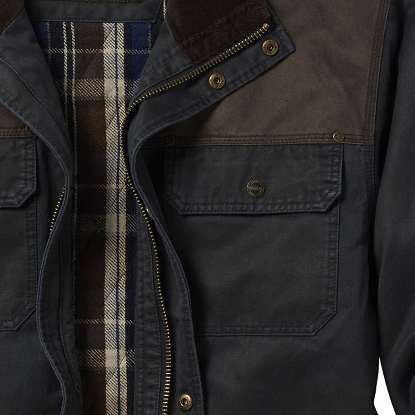 Legendary Whitetails Men's Big & Tall Barn Chore Coat Vintage Work Jacket Waxed Cotton Water Resistant, Navy, XX-Large Tall