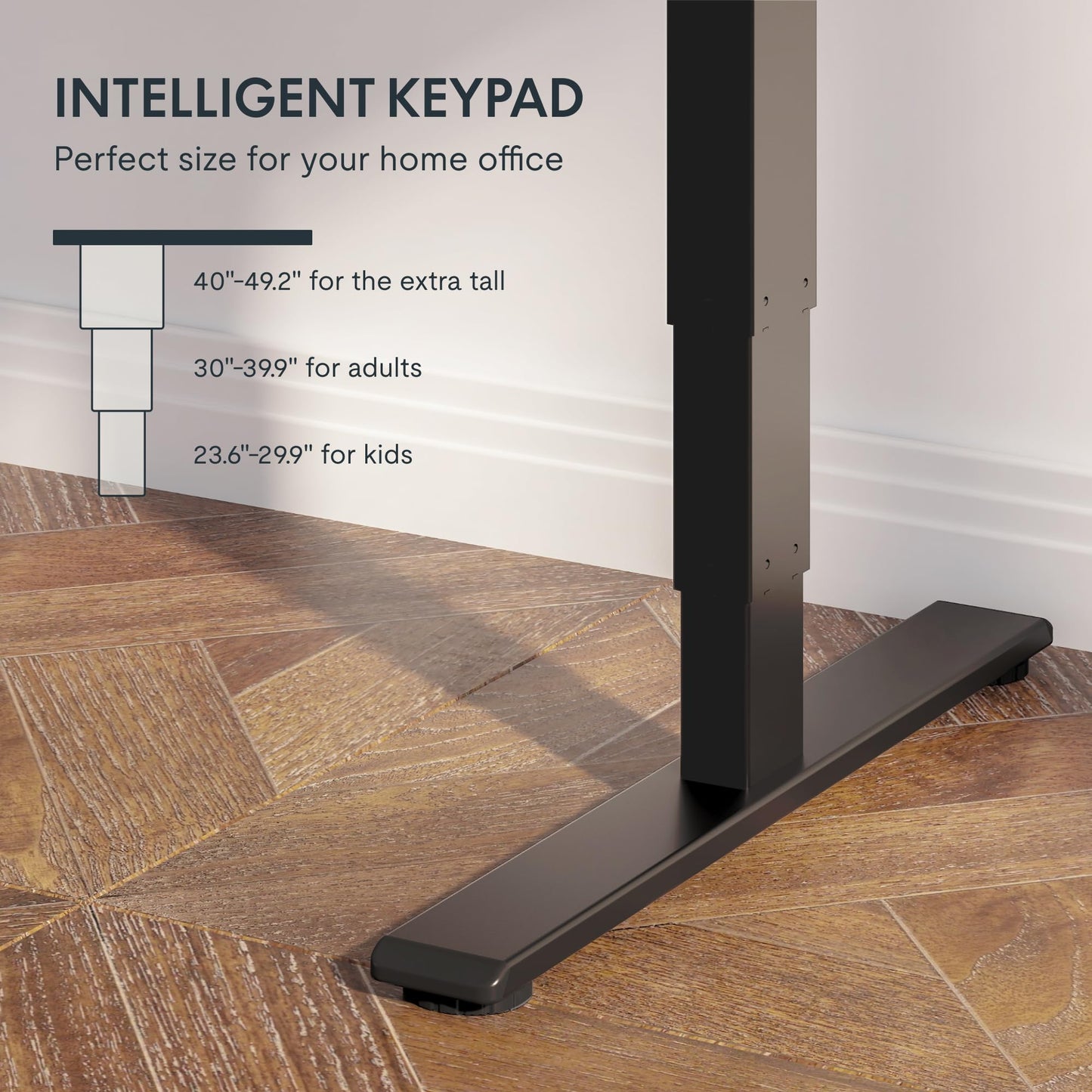 FLEXISPOT E6 Essential Dual Motor Standing Desk Frame 3 Stages Electric Height Adjustable Stand Up Desk Frame Only ((Black) - 48.8" Max Height