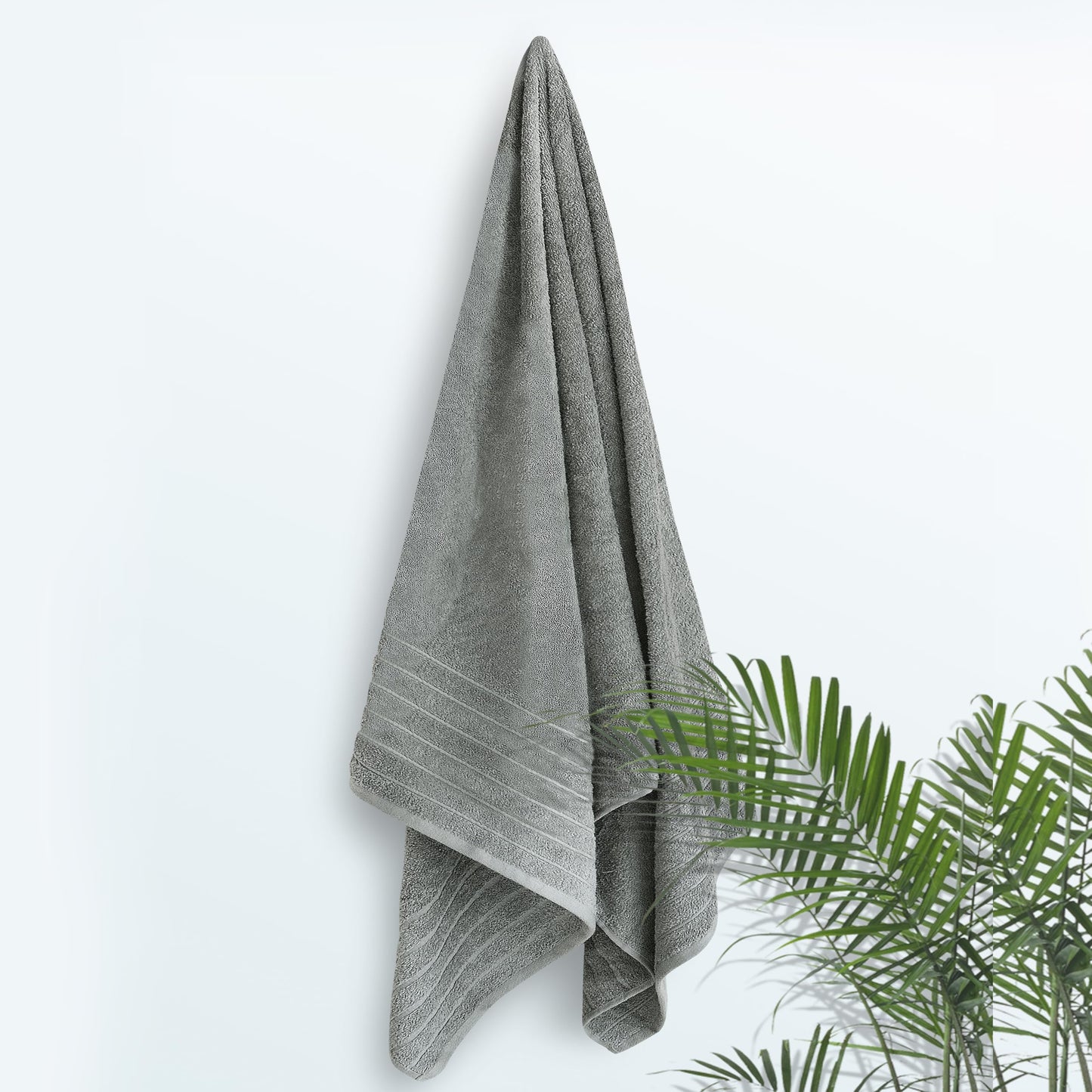 Tens Towels Pack of 1 Jumbo Bath Sheet 40 x 80 Inches, Extra Large & Light Weight, Quicker to Dry, 100% Cotton, Super Soft & Absorbent, Perfect to Wrap Yourself in, Cool Grey