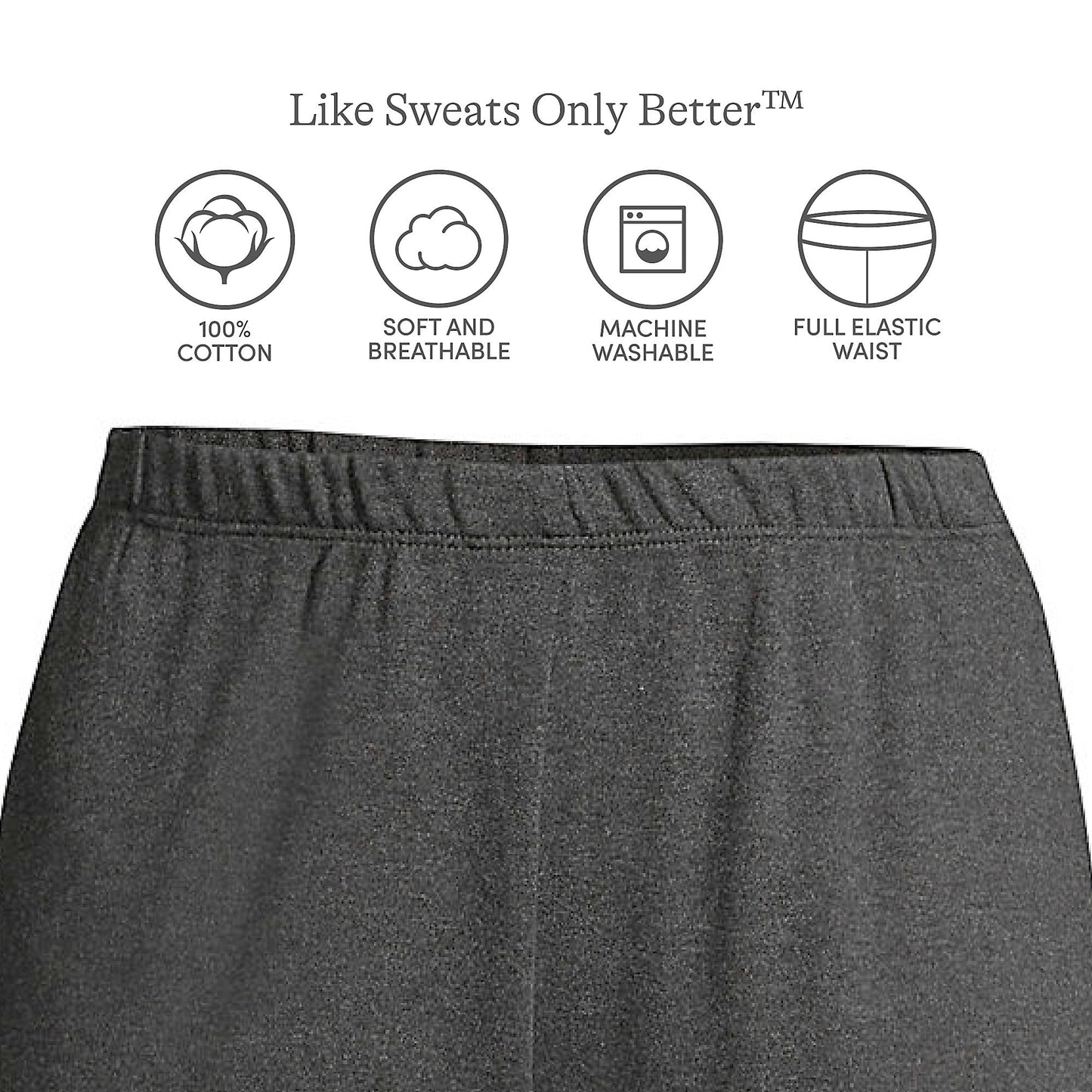 Lands' End Women s Sport Knit Pants Dark Charcoal Heather Tall Large
