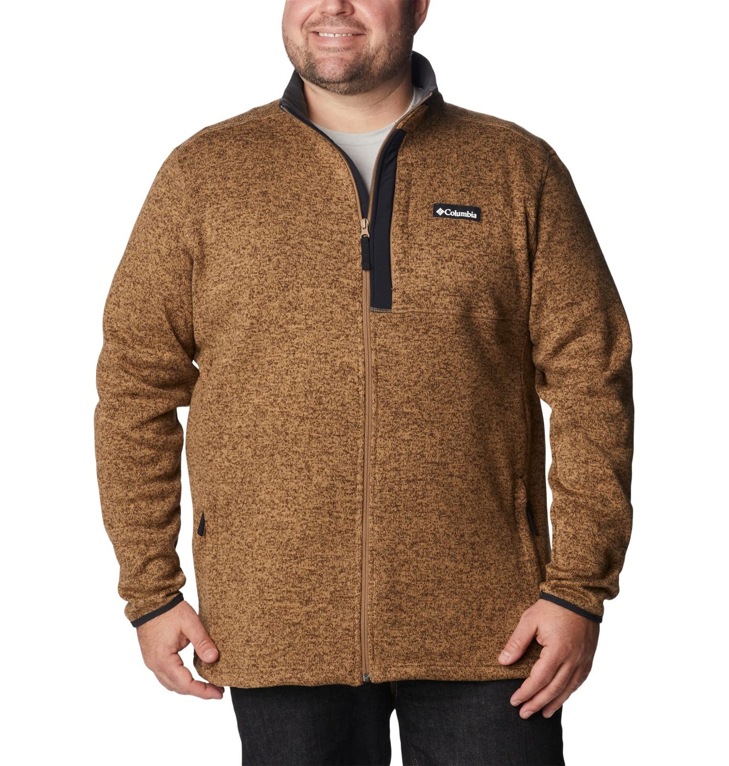 Columbia Men's Sweater Weather Full Zip, Delta Heather, X-Large Tall