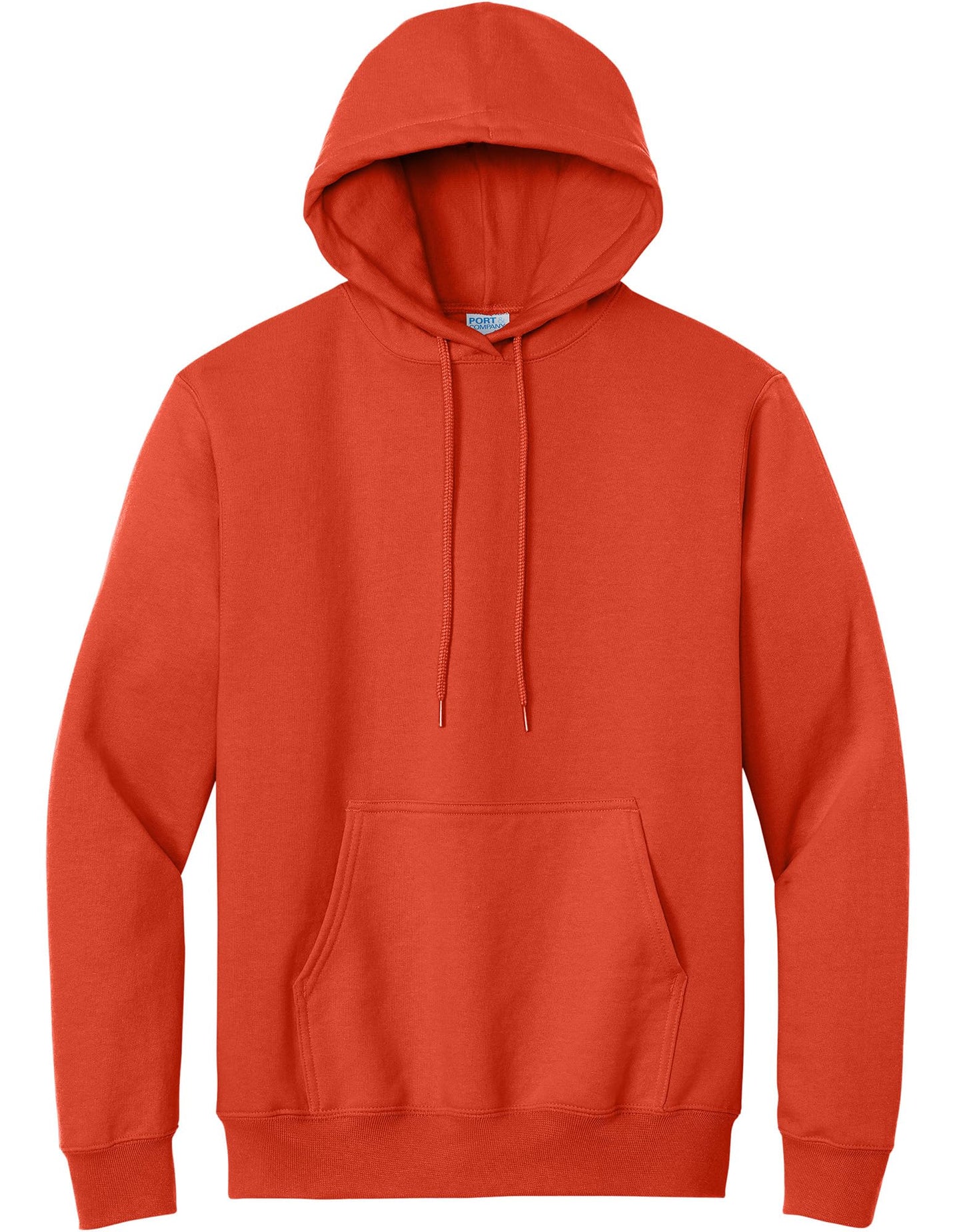 Port & Co TALL Essential Fleece Pullover Hooded Sweatshirt-PC90HT-4XLT-Orange