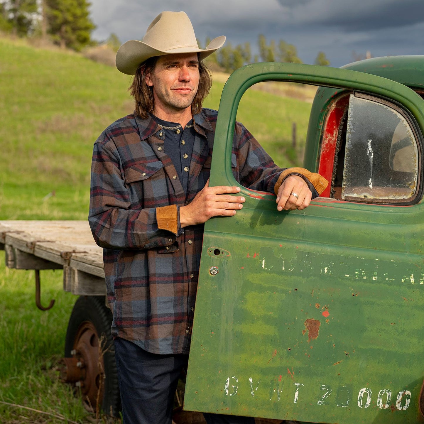 Legendary Whitetails Men's Big Flannel Shirt Long Sleeve Button Down Relaxed Fit, Active Cobalt Carbon Plaid, Large Tall