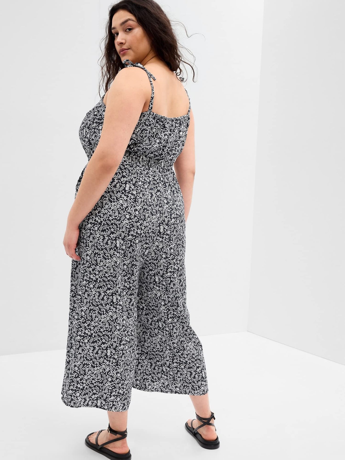 GAP Womens Cami Jumpsuit Navy Floral S/T
