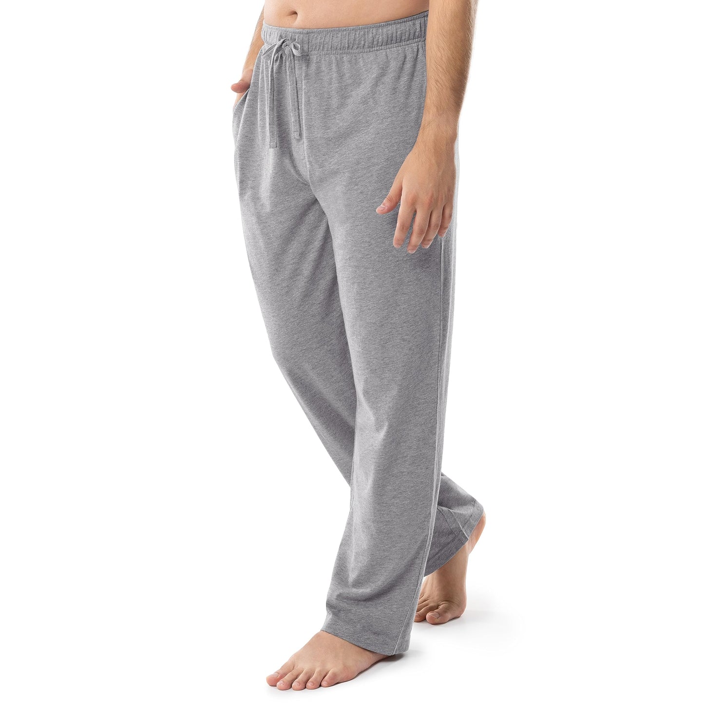 IZOD Men's Jersey Knit Sleep Pant, Grey Heather, Large Tall