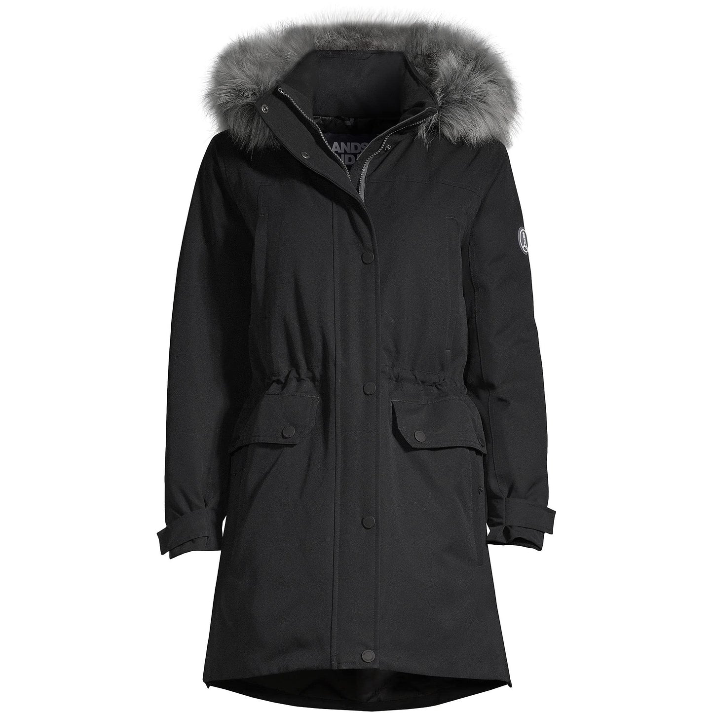 Lands' End Womens Expedition Down Parka Black Tall X-Large