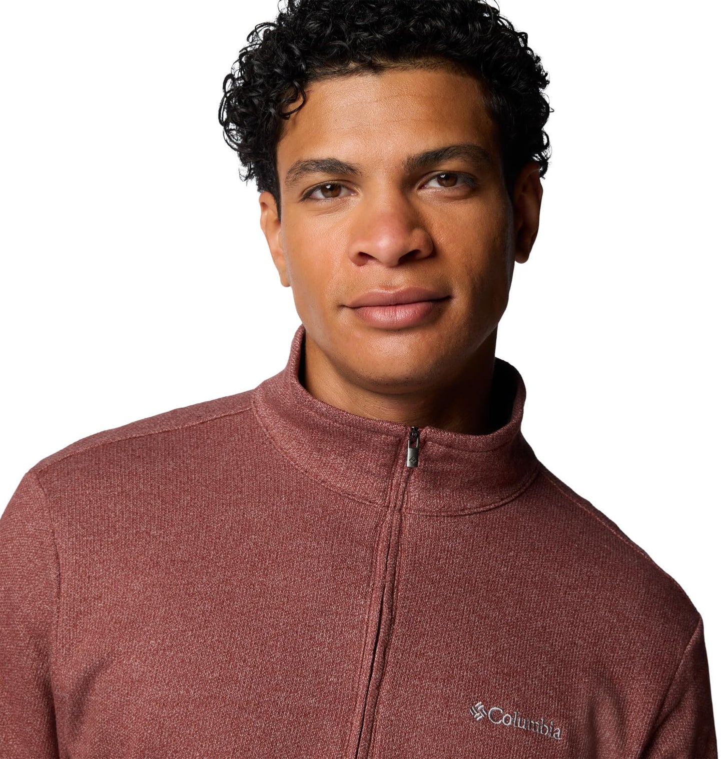 Columbia Men's Great Hart Mountain III Half Zip, Spice Heather, Large Tall