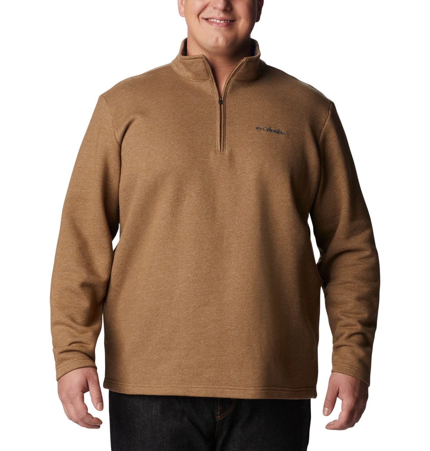 Columbia Men's Big-Tall Great Hart Mountain™ III Big & Tall Half Zip Sweater, -delta heather, XLT