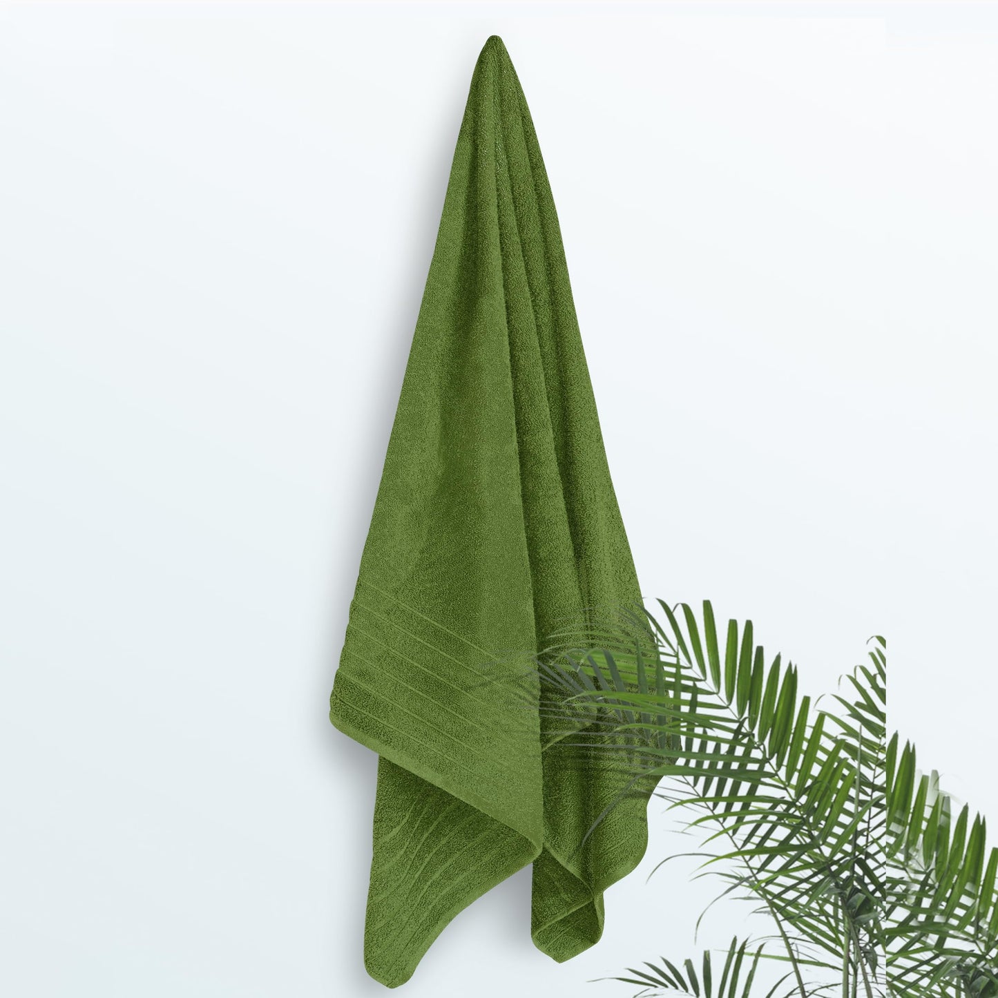 Tens Towels Pack of 1 Jumbo Bath Sheet 40 x 80 Inches, Extra Large & Light Weight, Quicker to Dry, 100% Cotton, Super Soft & Absorbent, Perfect to Wrap Yourself in, Green