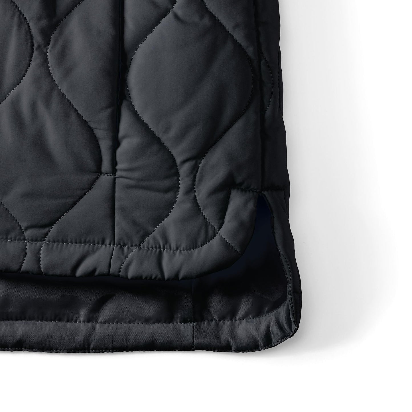 Lands' End Womens FeatherFree Onion Quilted Insulated Jacket Black Tall Small