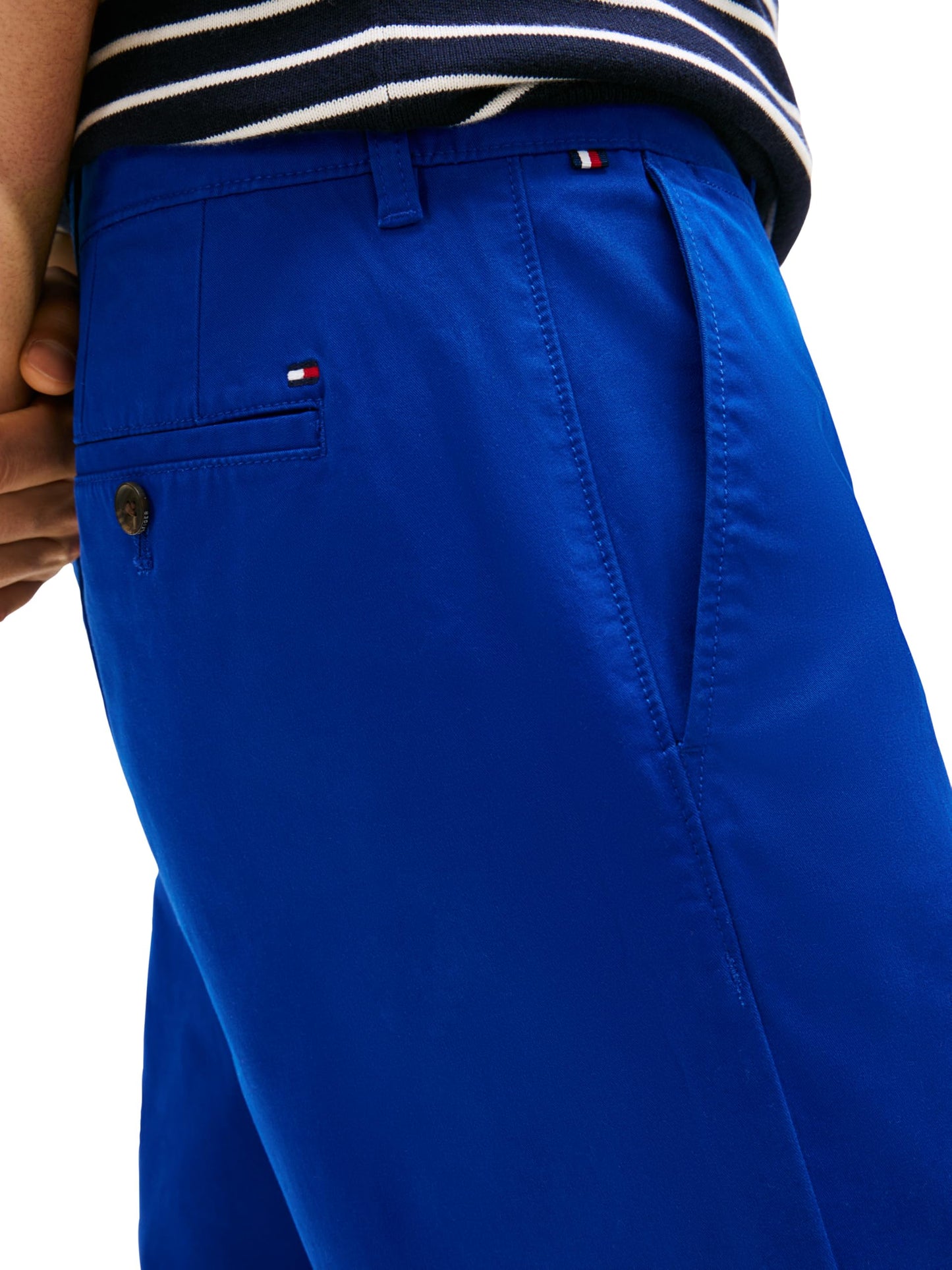 Tommy Hilfiger Men's Chino Pants Stretch Slim-Fit, Wedge Blue 40x36