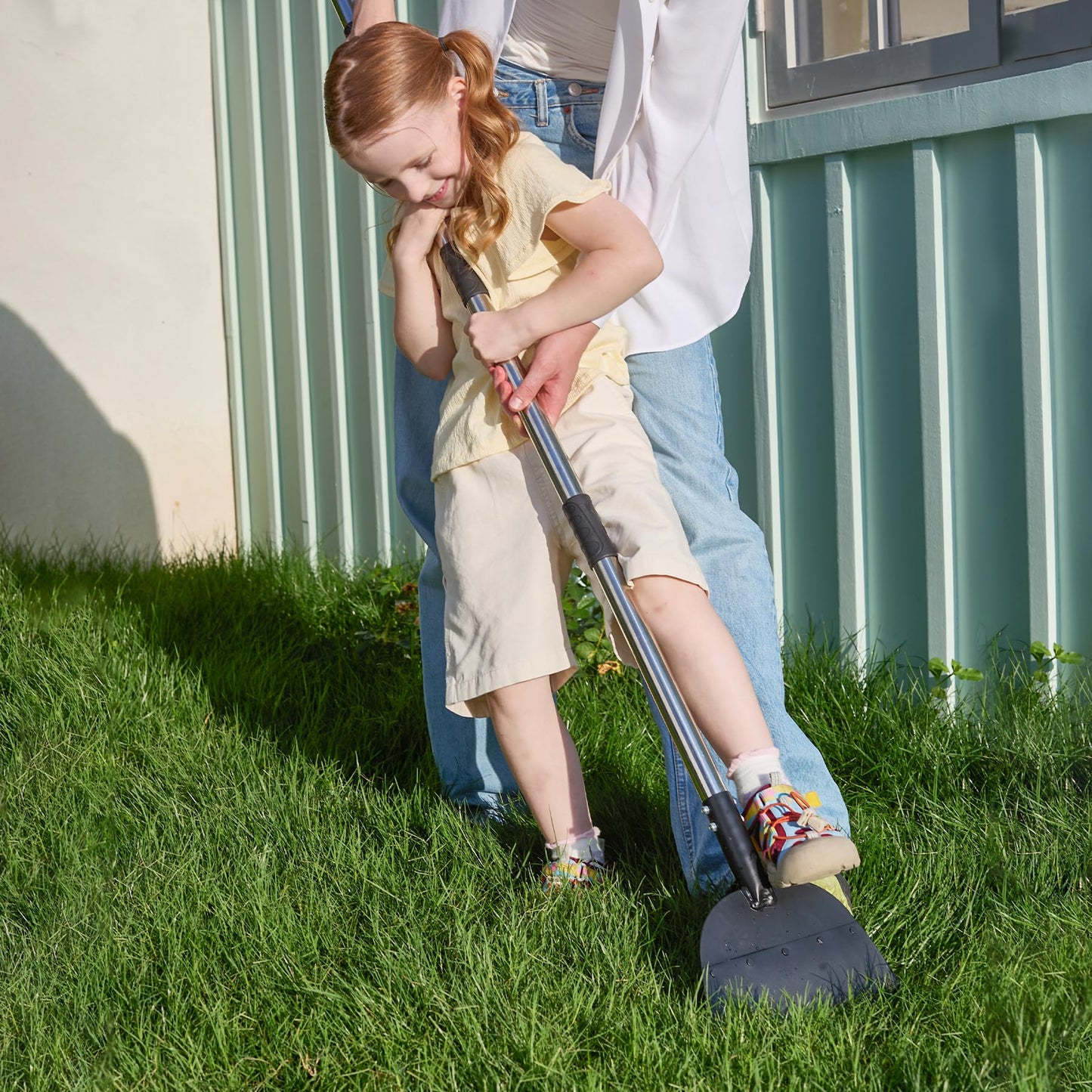 Yocada Snow Shovel ice Scraper Tool 66.3 inch Tall Long Handle Heavy Duty Snow Ice Remover Scraper Weed Removal Tool for Driveway Walkway Road Outdoor Garden Lawn