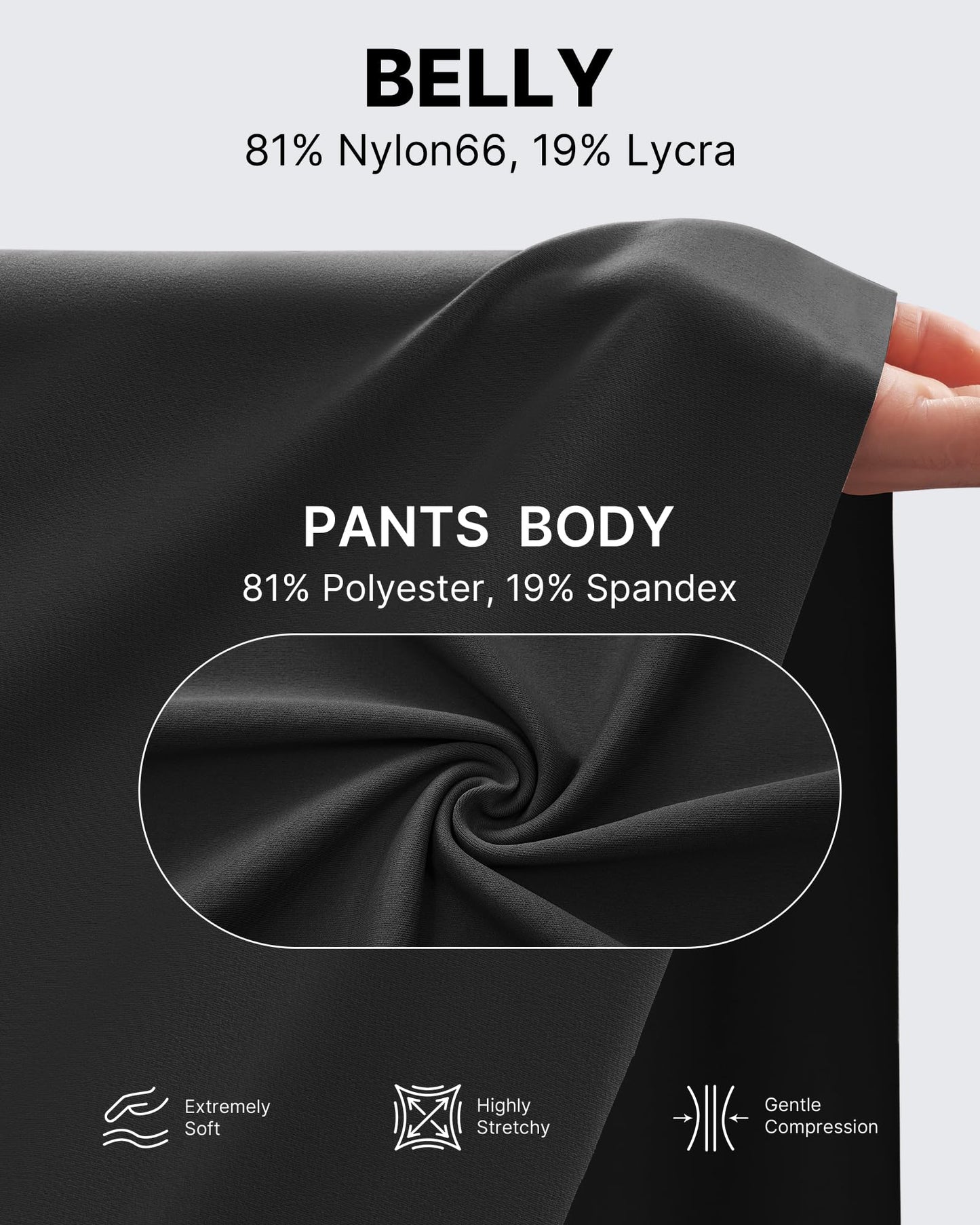 G4Free Maternity Dress Pants Over The Belly Pregnancy Fall Clothes Yoga Pants Cozy Lounge Work Pants High Waist Trousers(Black,S,34")