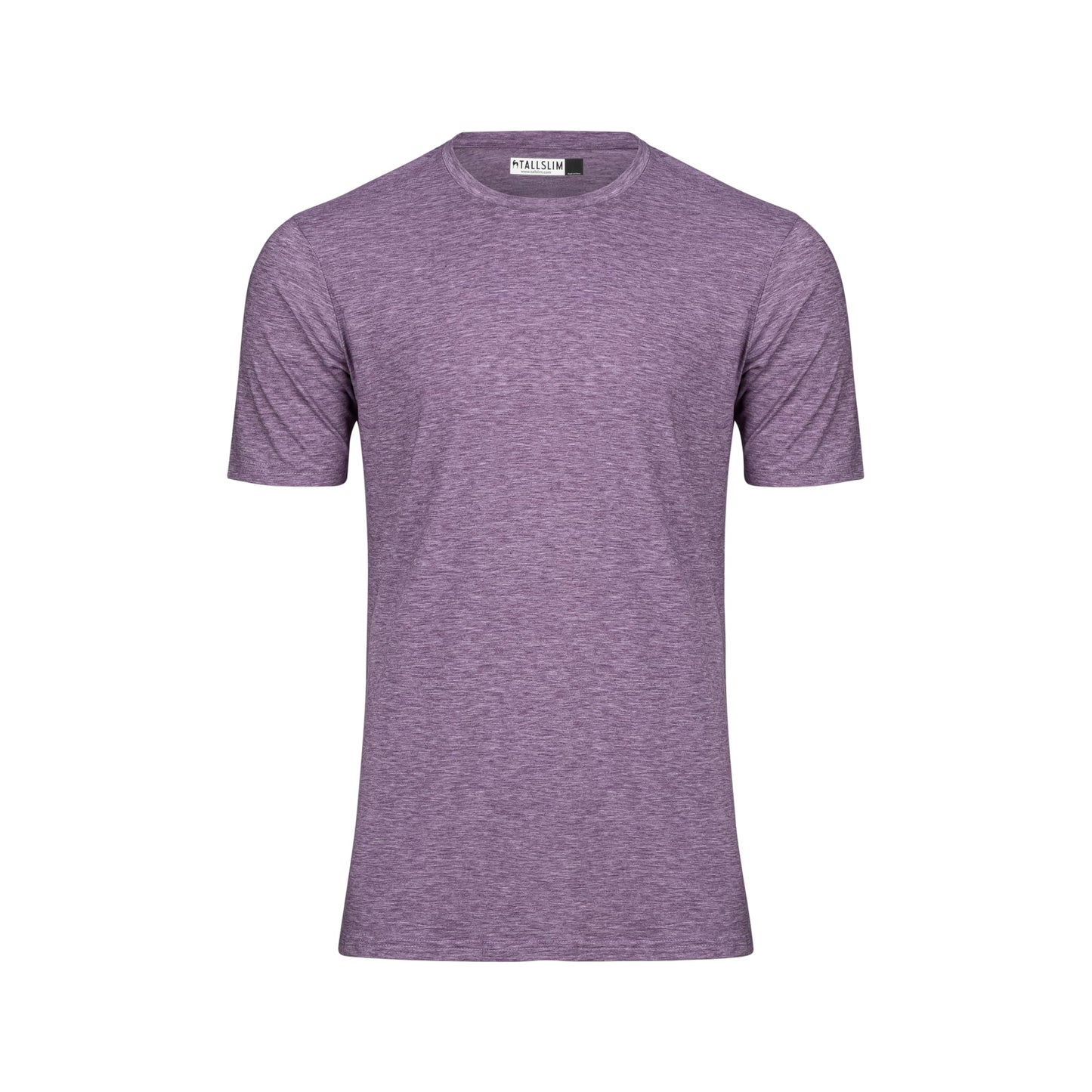 TallSlim Men's Tall Slim-Fit Short Sleeve Crewneck T-Shirt - Extra Long, Slim Fit, Preshrunk Easy Care, Purple, Medium