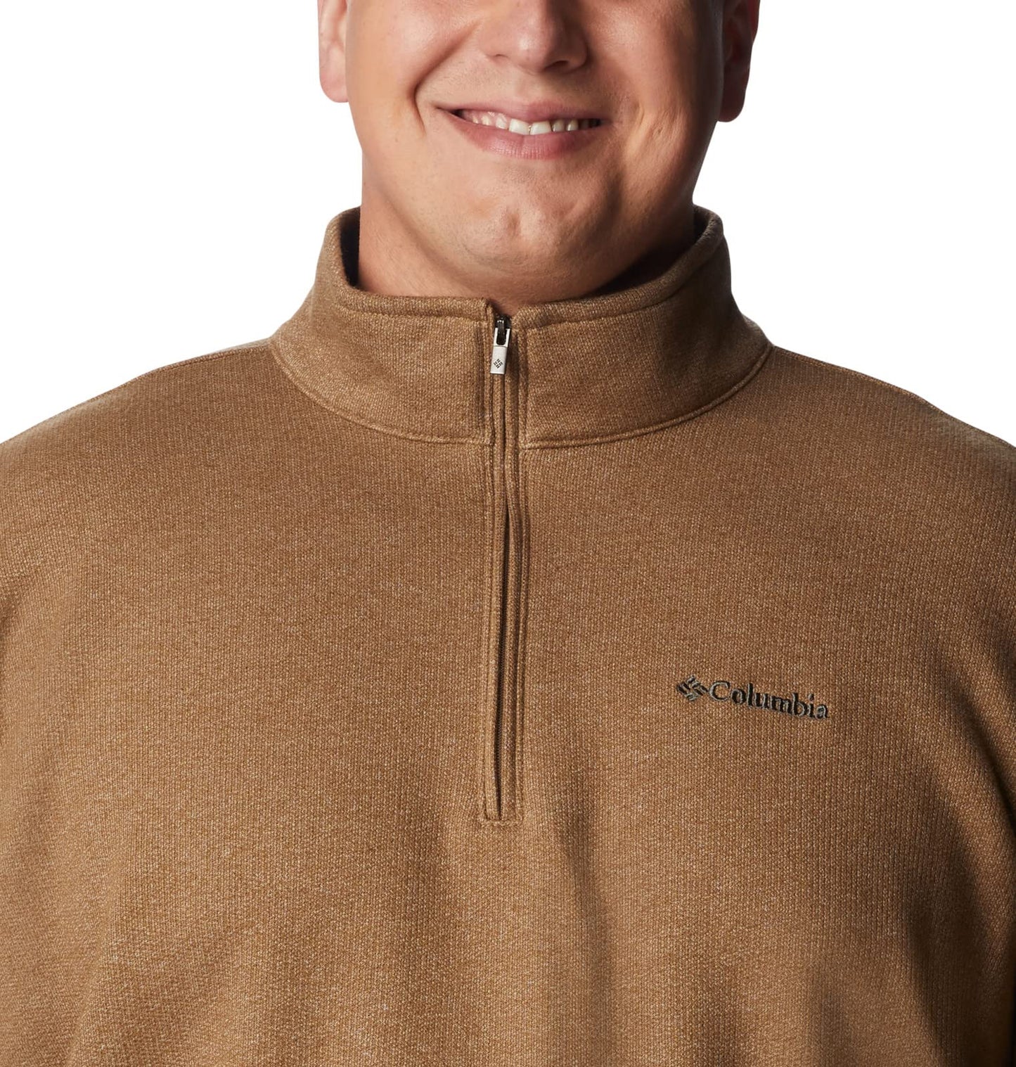 Columbia Men's Big-Tall Great Hart Mountain™ III Big & Tall Half Zip Sweater, -delta heather, XLT