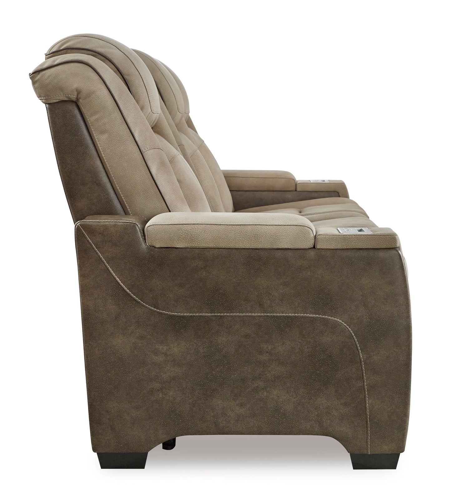 Signature Design by Ashley Next-Gen DuraPella Power Reclining Sofa with Adjustable Headrest, Sand