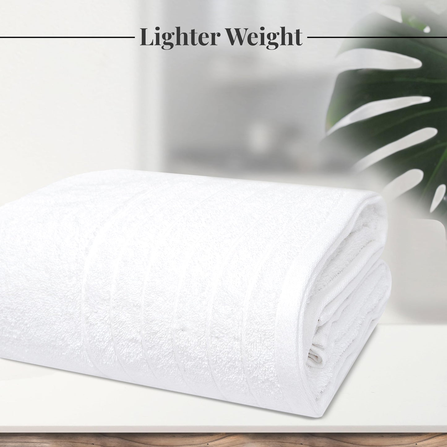 Tens Towels Pack of 1 Jumbo Bath Sheet 40 x 80 Inches, Extra Large & Light Weight, Quicker to Dry, 100% Cotton, Super Soft & Absorbent, Perfect to Wrap Yourself in, White