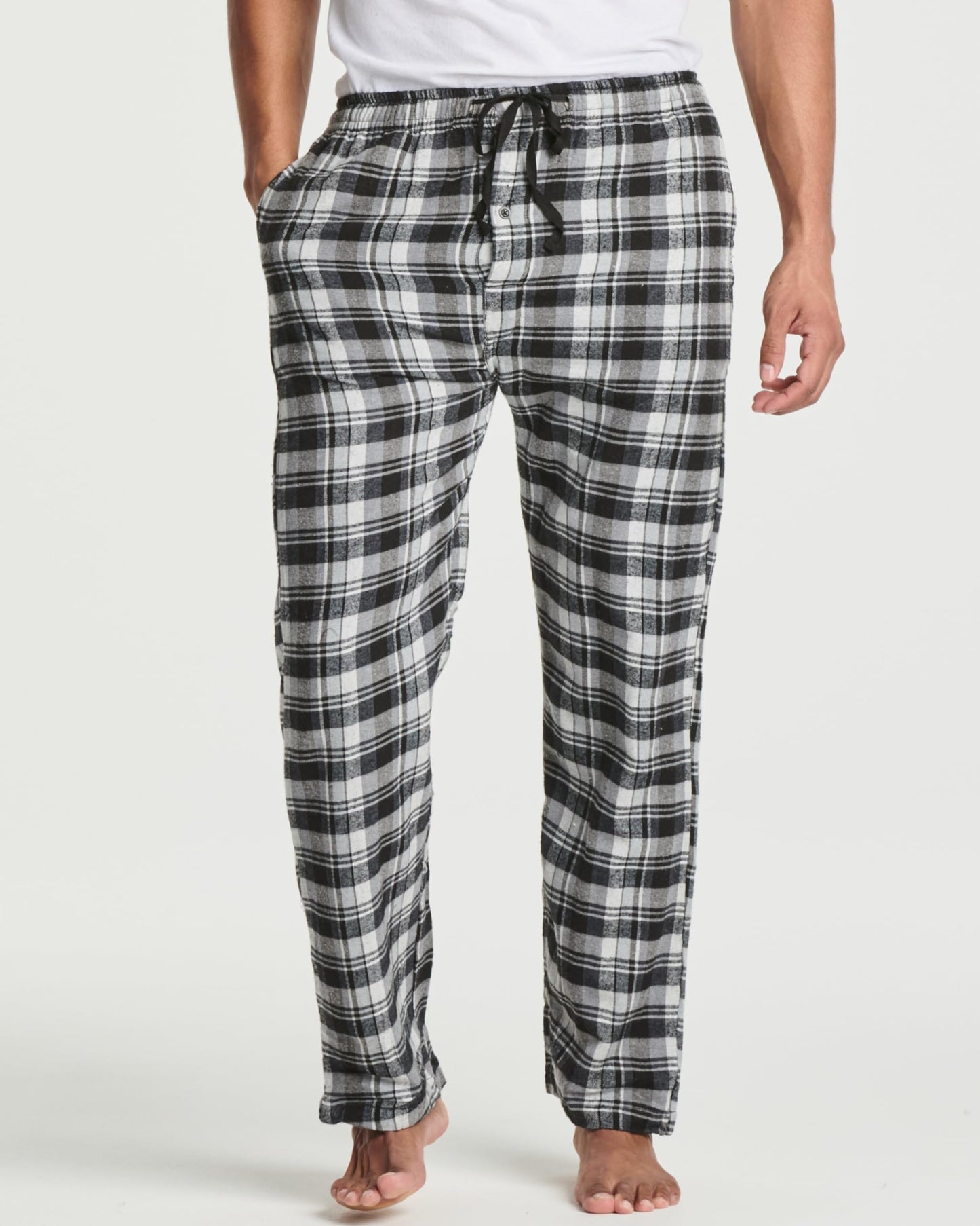 Real Essentials 3 Pack Mens Big & Tall King Size Pajama Pants Cotton Soft Pajamas Men Flannel Bottoms Fleece Buffalo Plaid Pj Lounge Pants Sleepwear Pijamas Hombres Woven - Set 3, 3x Tall