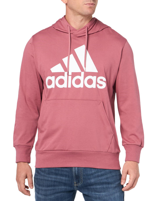 adidas Men's Tall Size Essentials Logo Hoodie, Preloved Crimson