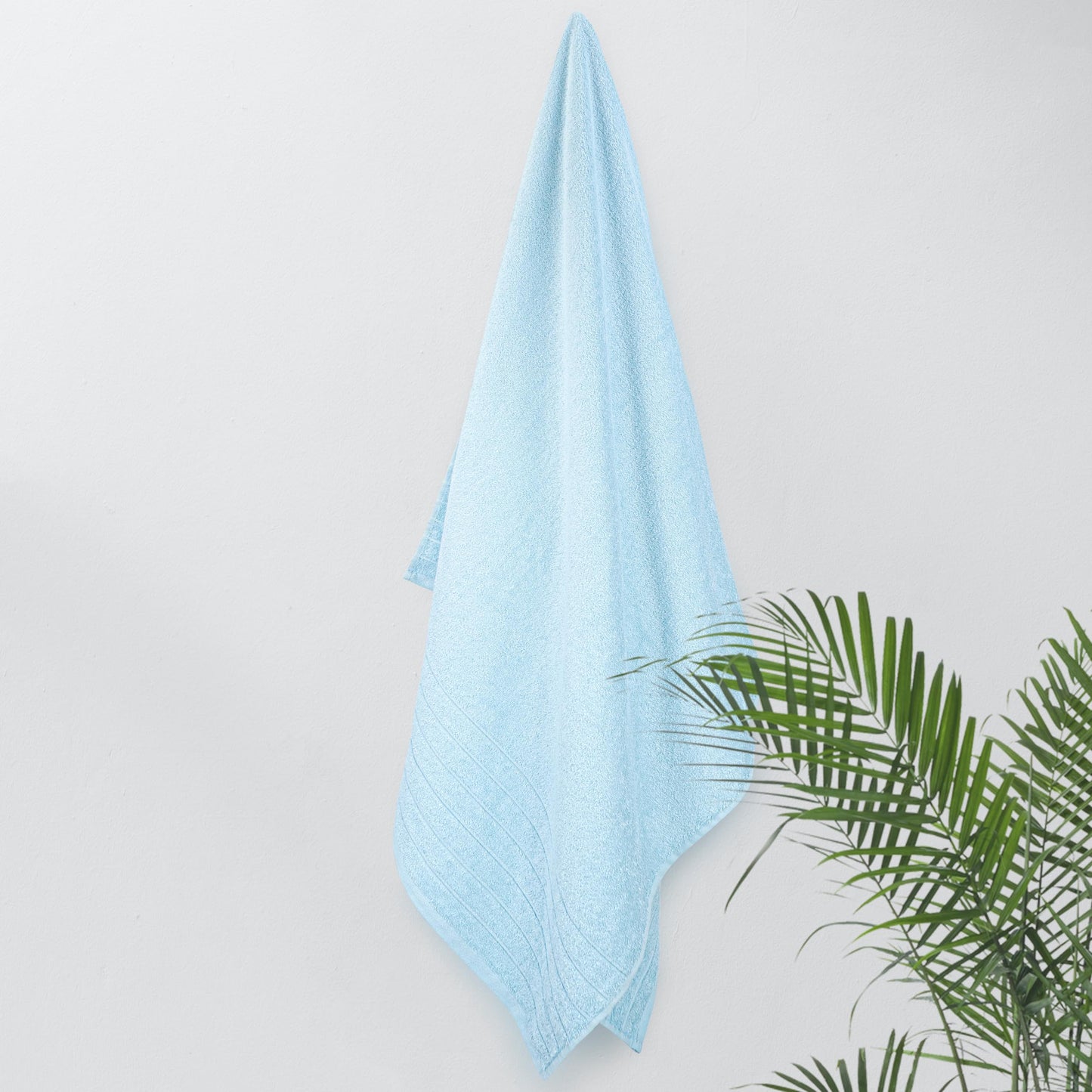 Tens Towels Pack of 1 Jumbo Bath Sheet 40 x 80 Inches, Extra Large & Light Weight, Quicker to Dry, 100% Cotton, Super Soft & Absorbent, Perfect to Wrap Yourself in, Sky Blue