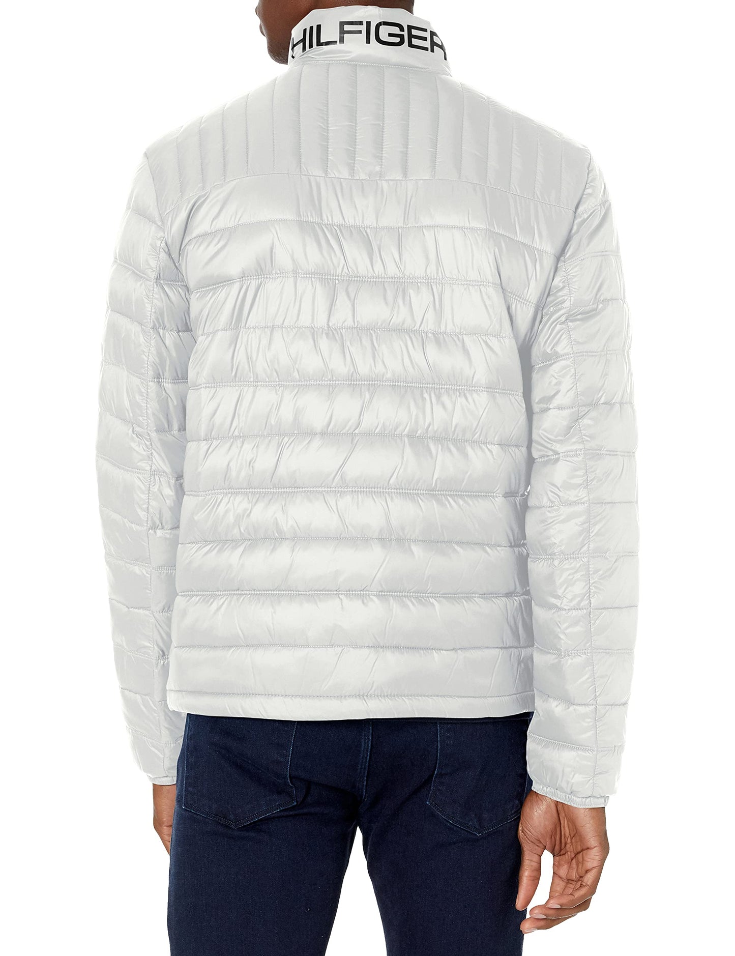 Tommy Hilfiger Men's Ultra Loft Lightweight Packable Puffer Jacket (Standard and Big & Tall), Ice Color Block, L-Tall