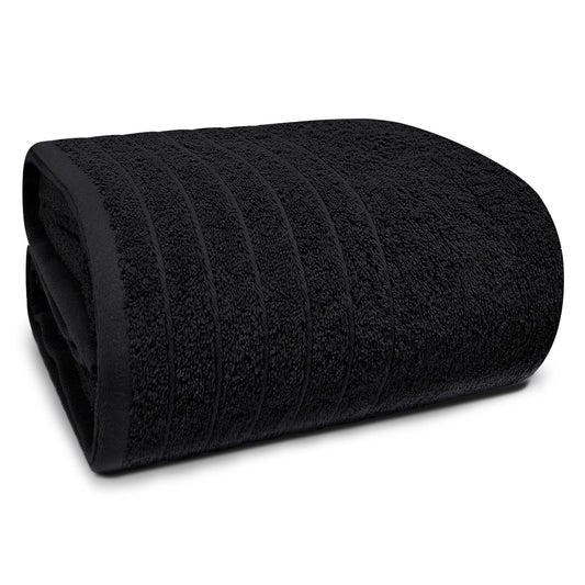 Tens Towels Pack of 1 Jumbo Bath Sheet 40 x 80 Inches, Extra Large & Light Weight, Quicker to Dry, 100% Cotton, Super Soft & Absorbent, Perfect to Wrap Yourself in, Black