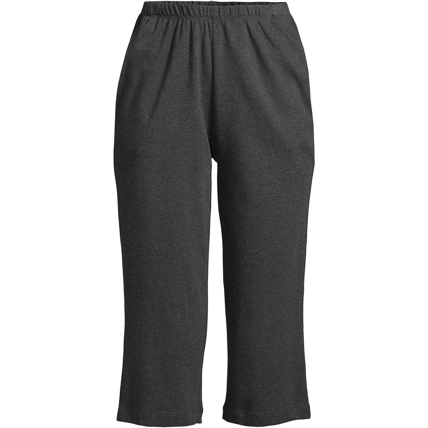Lands' End Women s Sport Knit Capri Pants Dark Charcoal Heather Tall X-Large