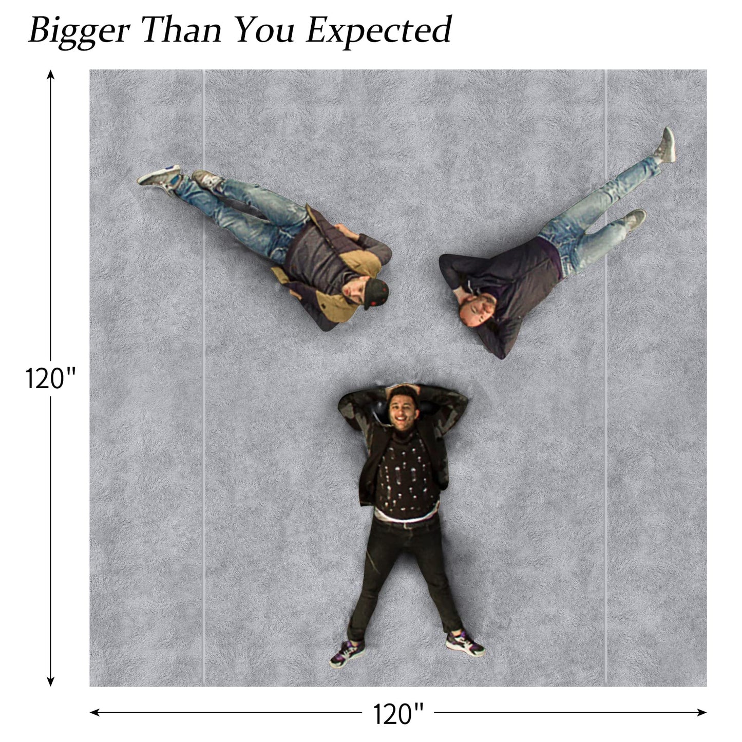 Edenleaf Oversized Blanket 120x120 Inches, Giant Huge Companion for Bed, Sofa, Travel and Camping, Extra Large Big Soft Blanket Fits The Whole Family and Outdoor Campaign, Light Grey