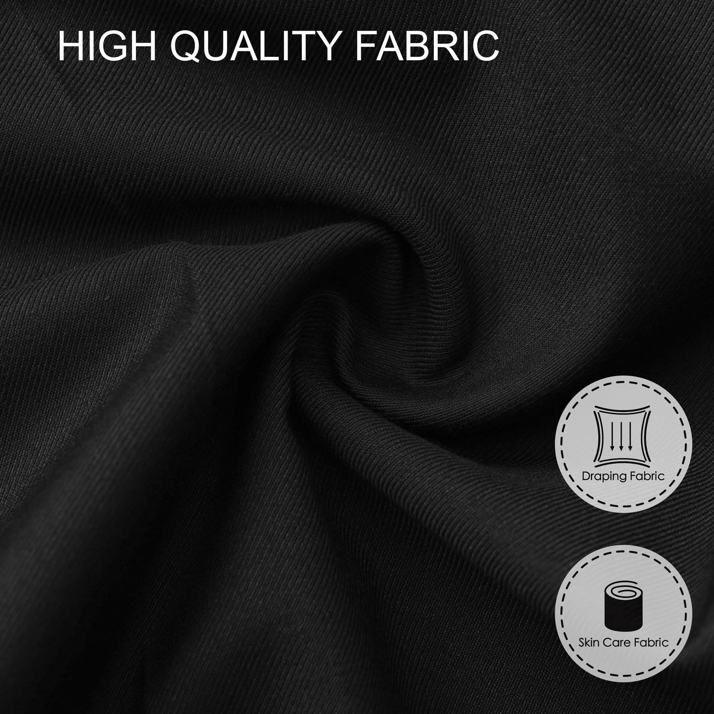 Tall Men's 36"/38" Inseam Classic Dress Work Pants Black