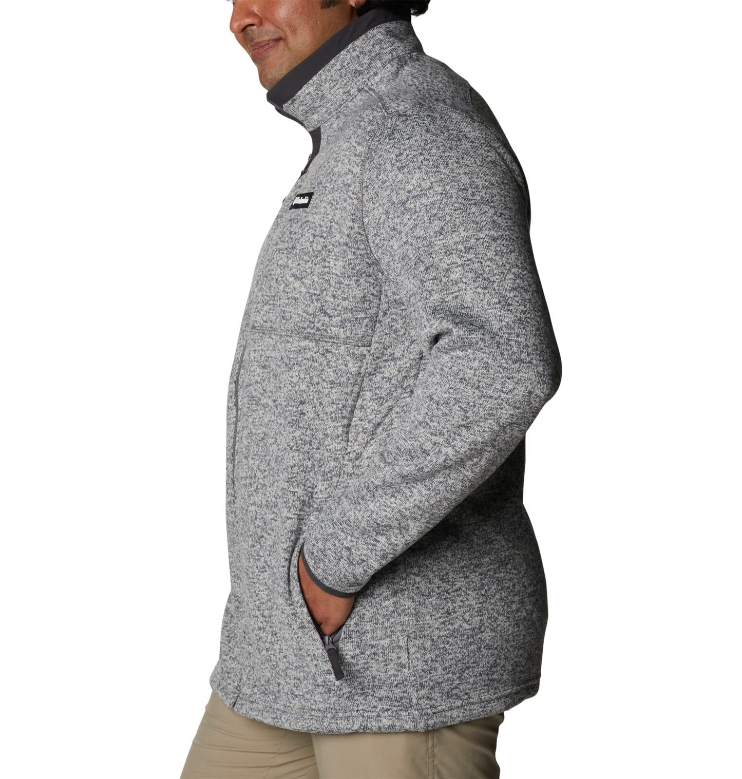 Columbia Men's Sweater Weather Full Zip, City Grey Heather, Large Tall