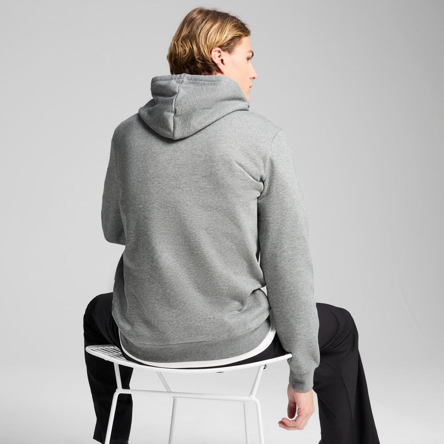 PUMA Men's Essentials Small Logo Fleece Hoodie, Medium Gray Heather AH25 - 4XLT