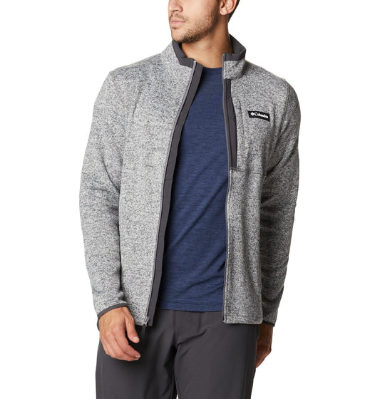 Columbia Men's Sweater Weather Full Zip, City Grey Heather, Large Tall