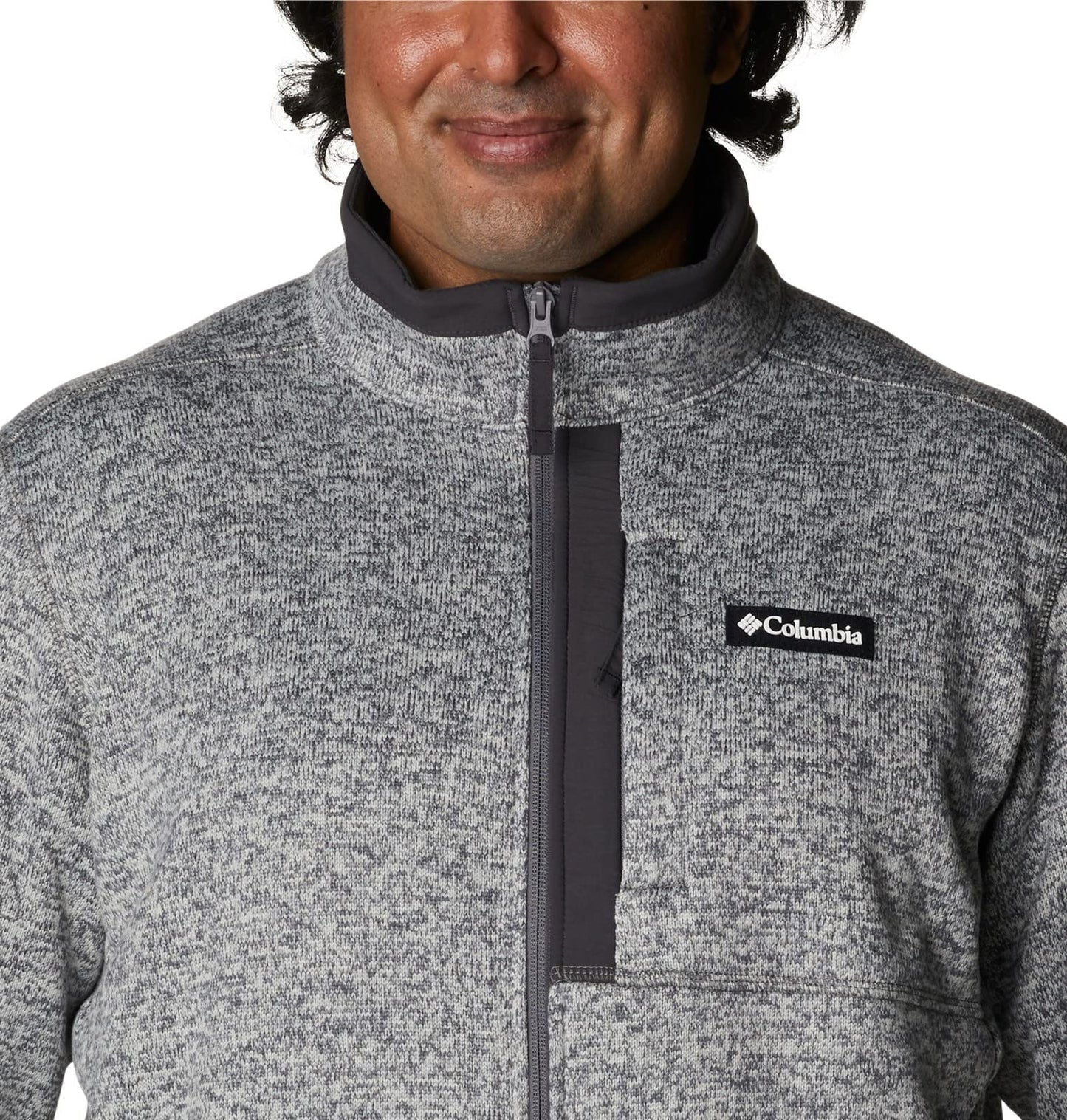 Columbia Men's Sweater Weather Full Zip, City Grey Heather, Large Tall