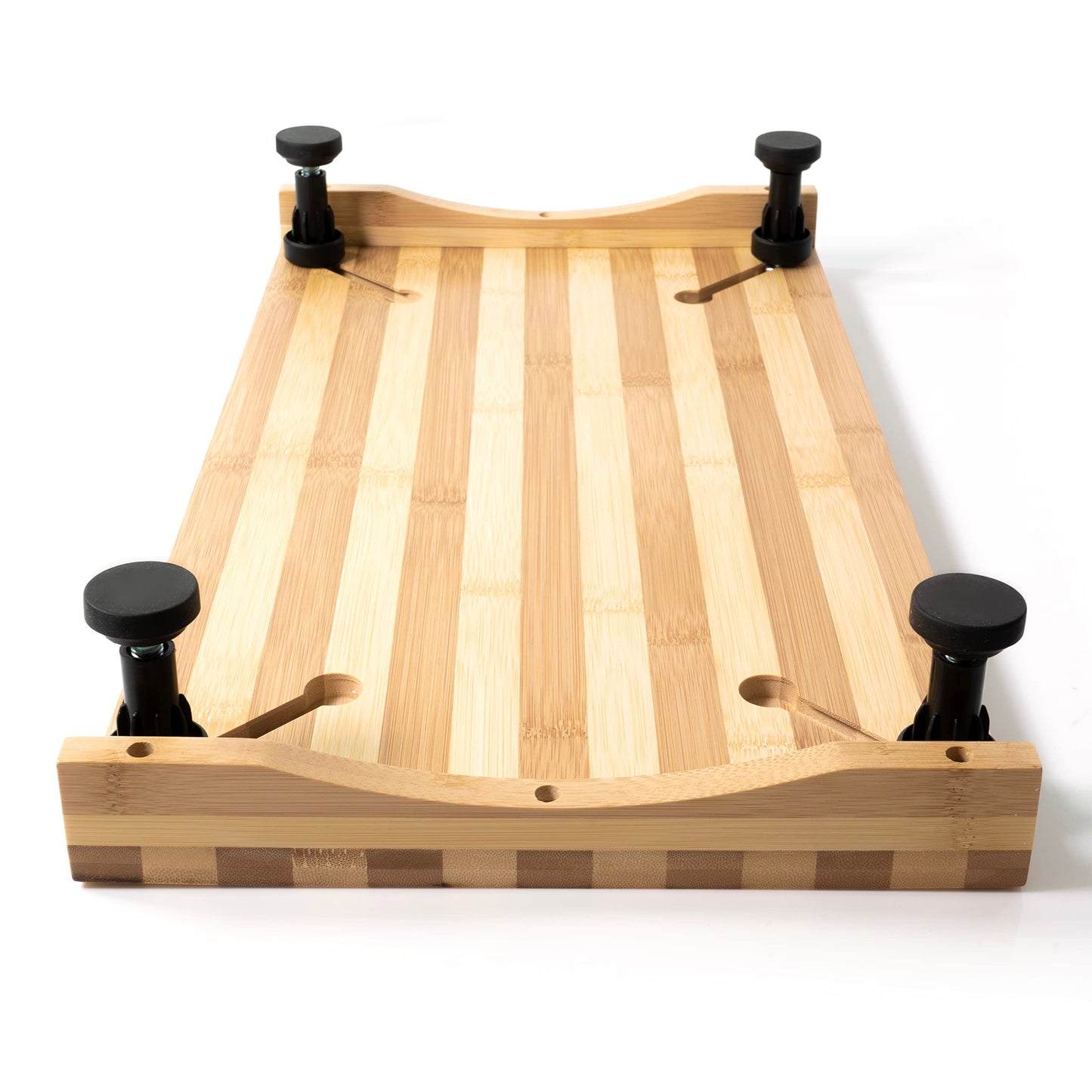 Bamboo Cutting Board with Adjustable Legs - Butcher Block with Juice Grooves