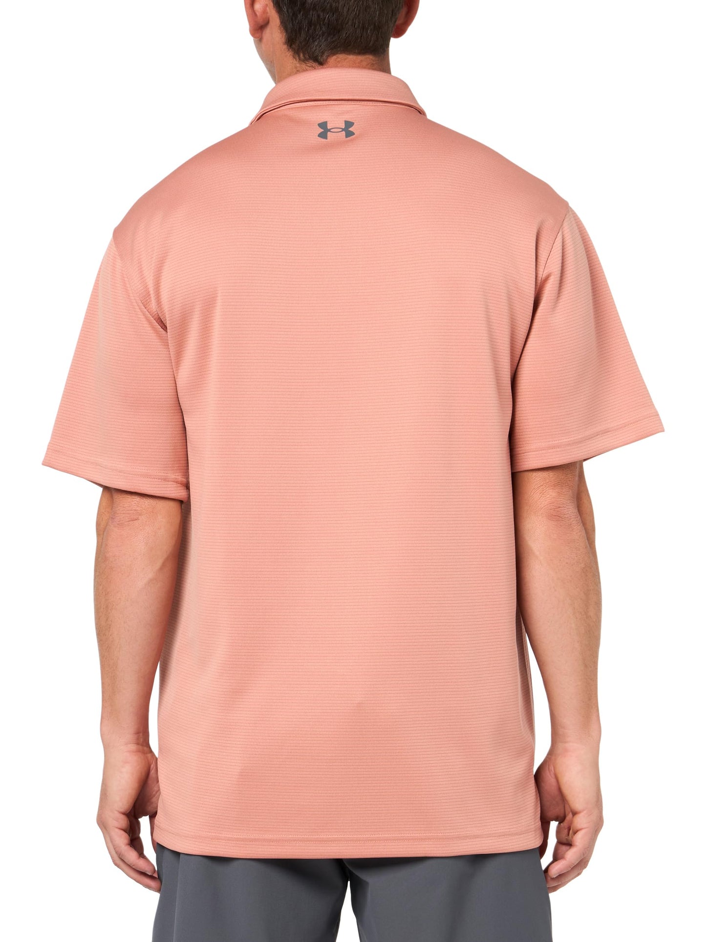 Under Armour Men's Tech Golf Polo, (696) Canyon Pink / / Pitch Gray, X-Large Tall