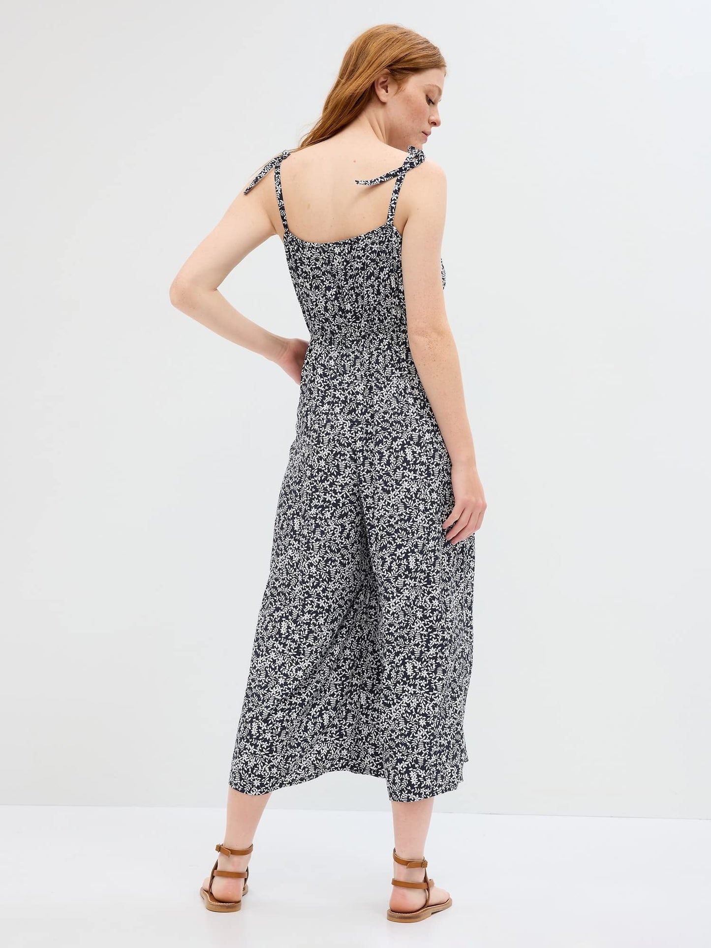 GAP Womens Cami Jumpsuit Navy Floral S/T