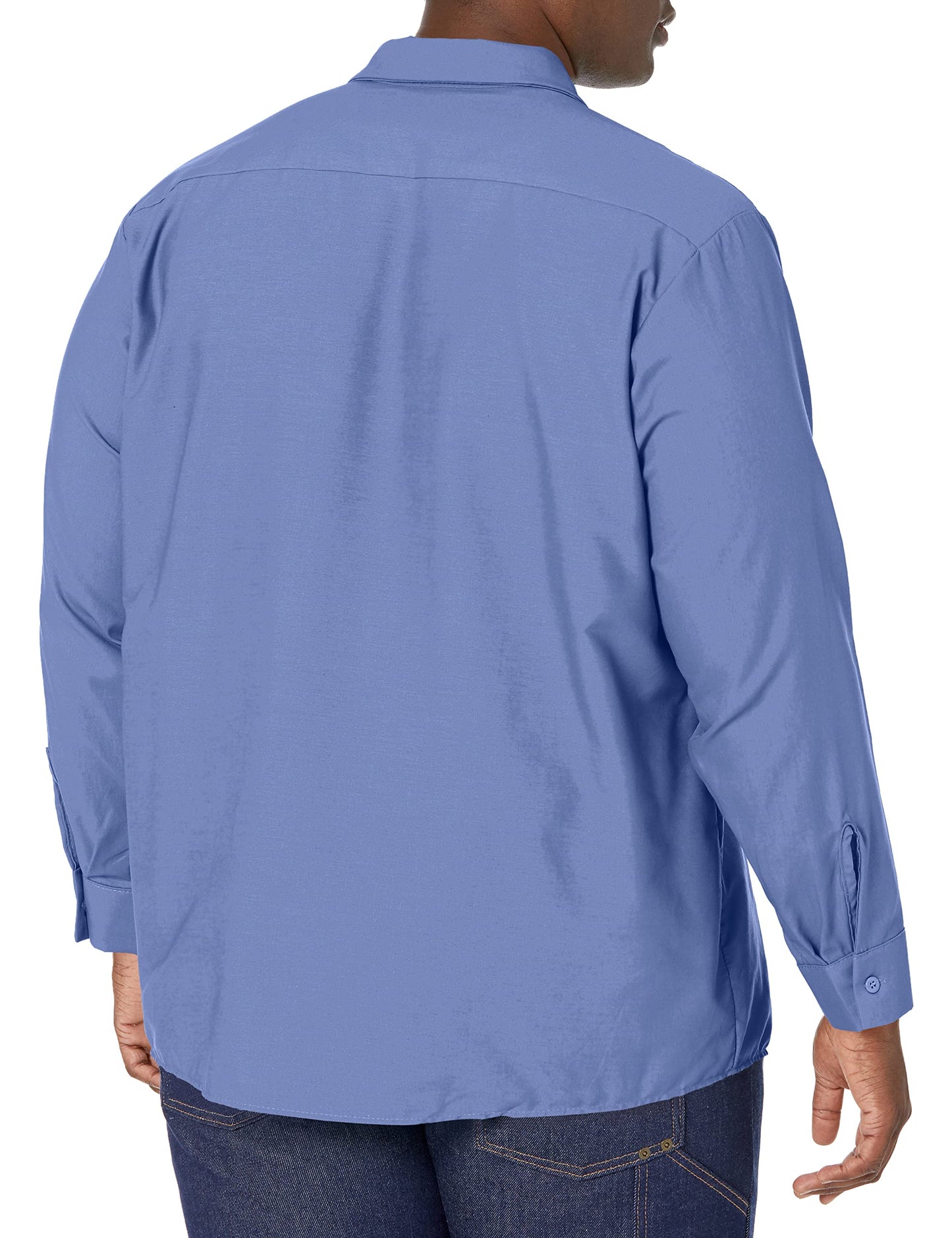 Red Kap Men's Size Industrial Work Shirt, Regular Fit, Long Sleeve, Petrol Blue, Medium/Tall