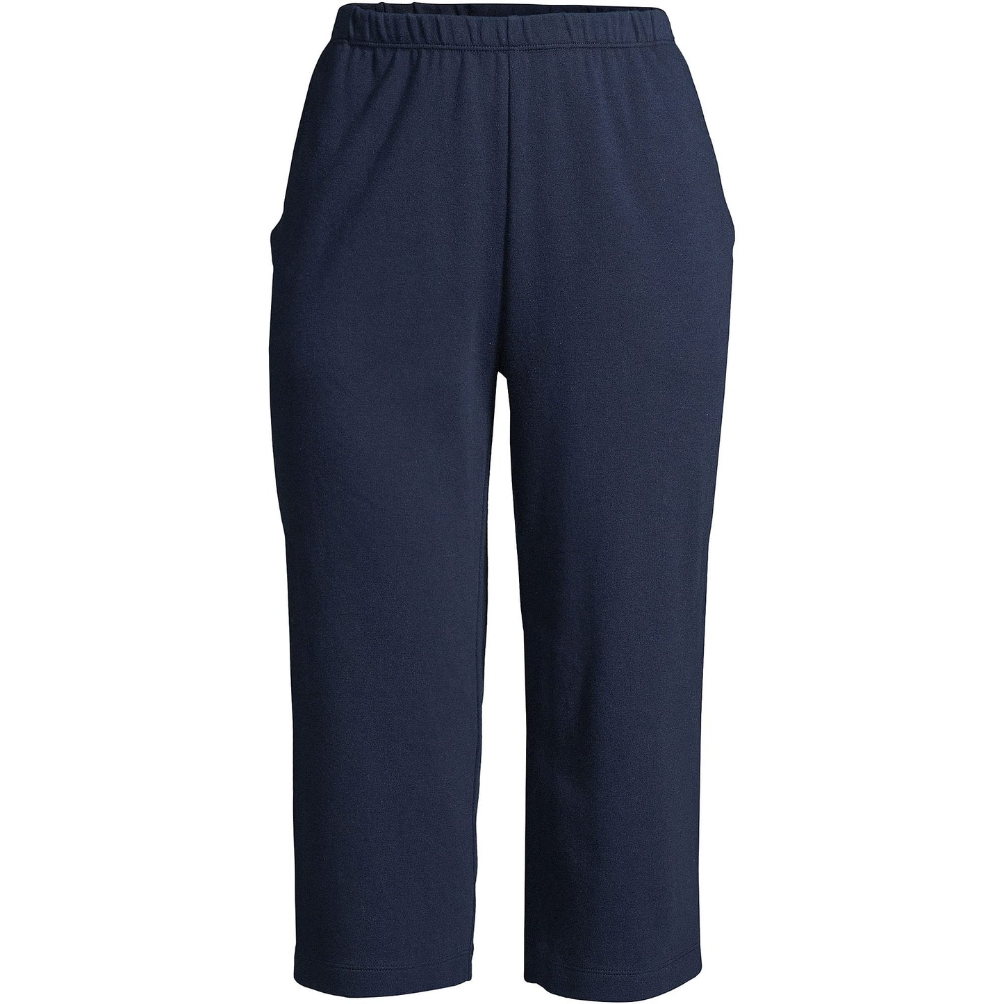 Lands' End Women s Sport Knit Capri Pants Radiant Navy Tall X-Large
