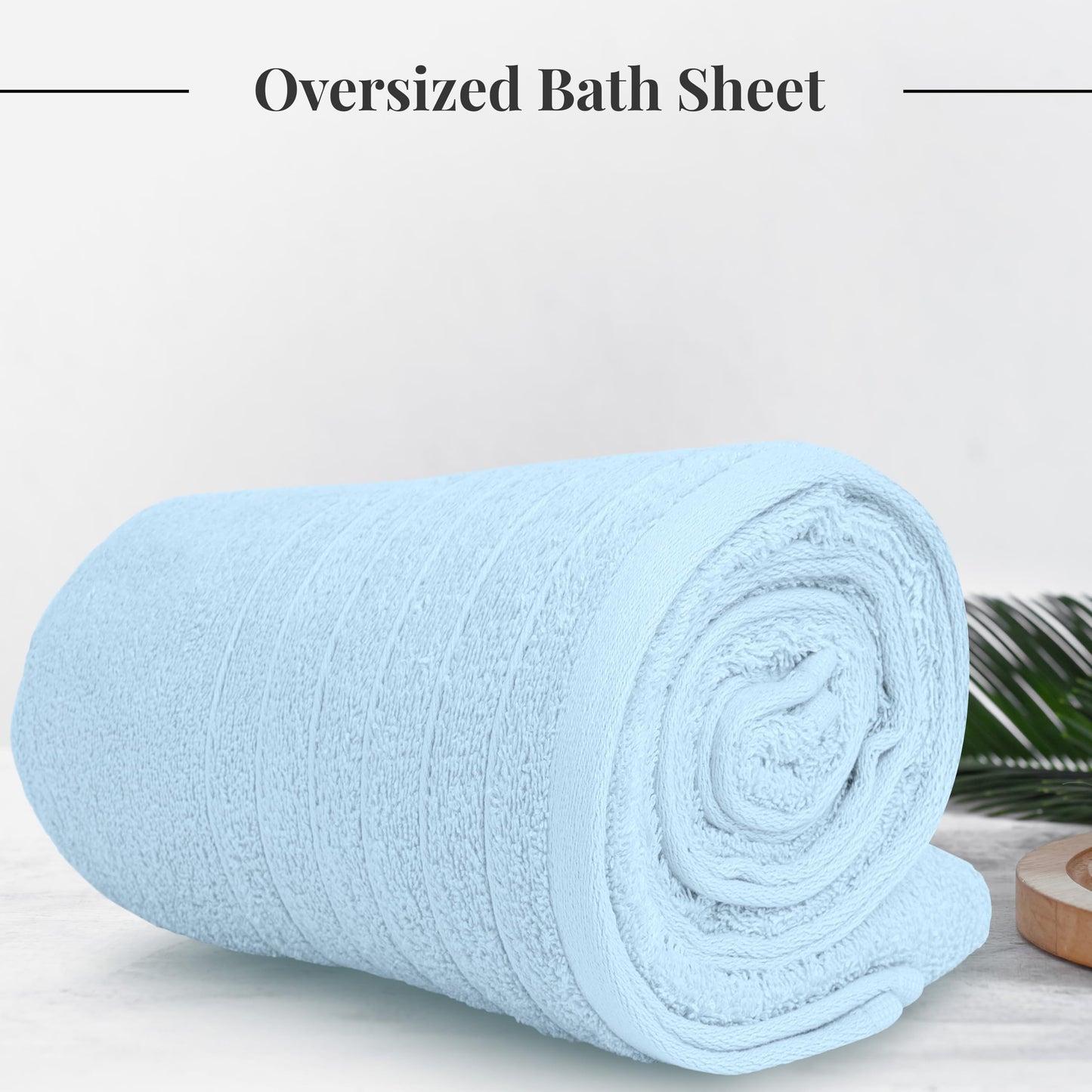Tens Towels Pack of 1 Jumbo Bath Sheet 40 x 80 Inches, Extra Large & Light Weight, Quicker to Dry, 100% Cotton, Super Soft & Absorbent, Perfect to Wrap Yourself in, Sky Blue