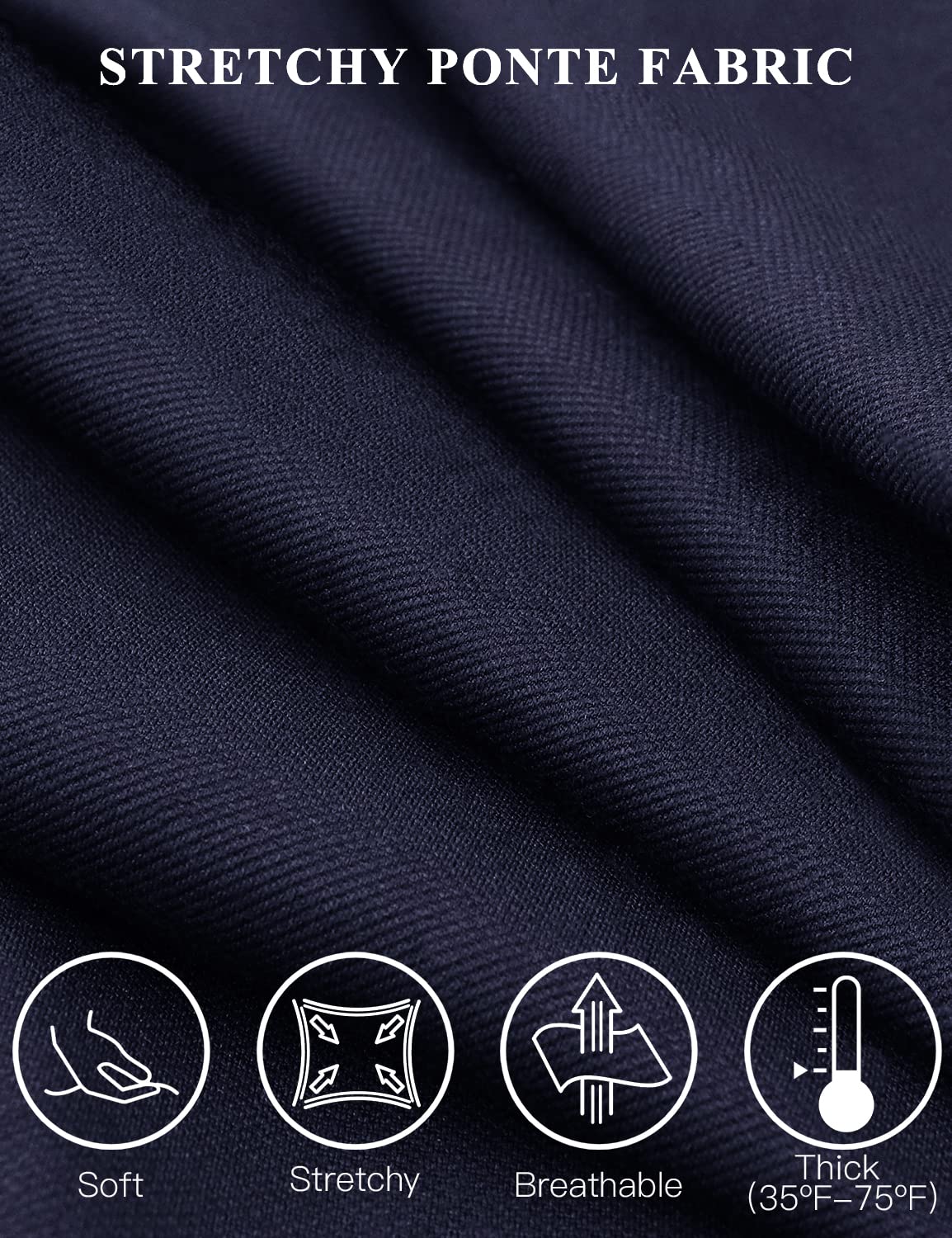 Tapata Women's 28''/30''/32''/34'' Stretchy Bootcut Dress Pants with Pockets Tall, Petite, Regular for Office Work Business 34", Navy Blue, XXL