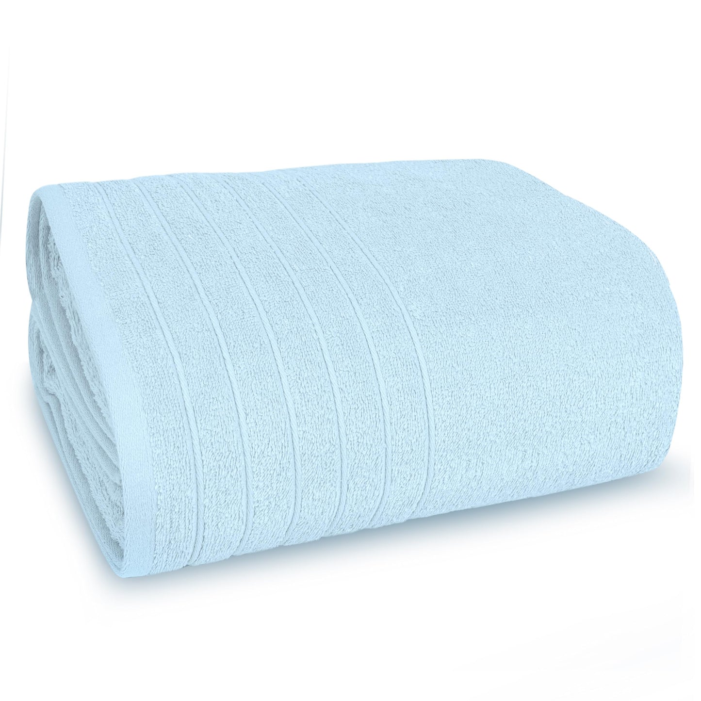 Tens Towels Pack of 1 Jumbo Bath Sheet 40 x 80 Inches, Extra Large & Light Weight, Quicker to Dry, 100% Cotton, Super Soft & Absorbent, Perfect to Wrap Yourself in, Sky Blue
