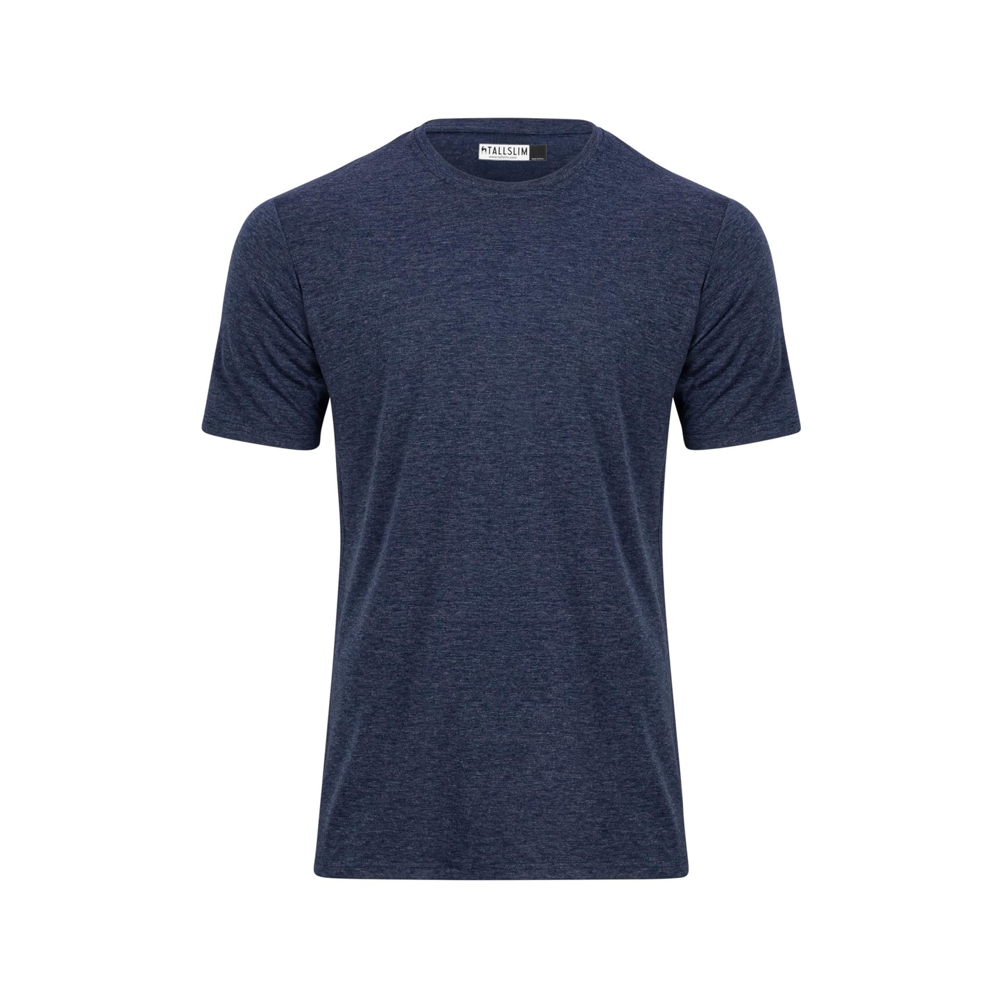 TallSlim Men's Tall Slim-Fit Short Sleeve Crewneck T-Shirt - Extra Long, Slim Fit, Preshrunk Easy Care, Dark Blue, Large