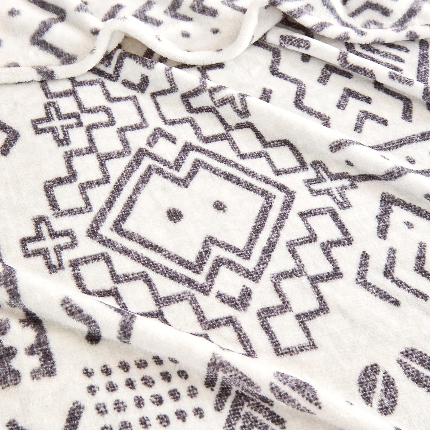 Serenhom Soft Cozy 120x120 Inches Seamless Oversized King Fleece Blanket, Giant 10'x10' California King Blanket Extra-Large Flannel Blankets for Bed, Sofa, Couch, Travel, Symbol Light Grey