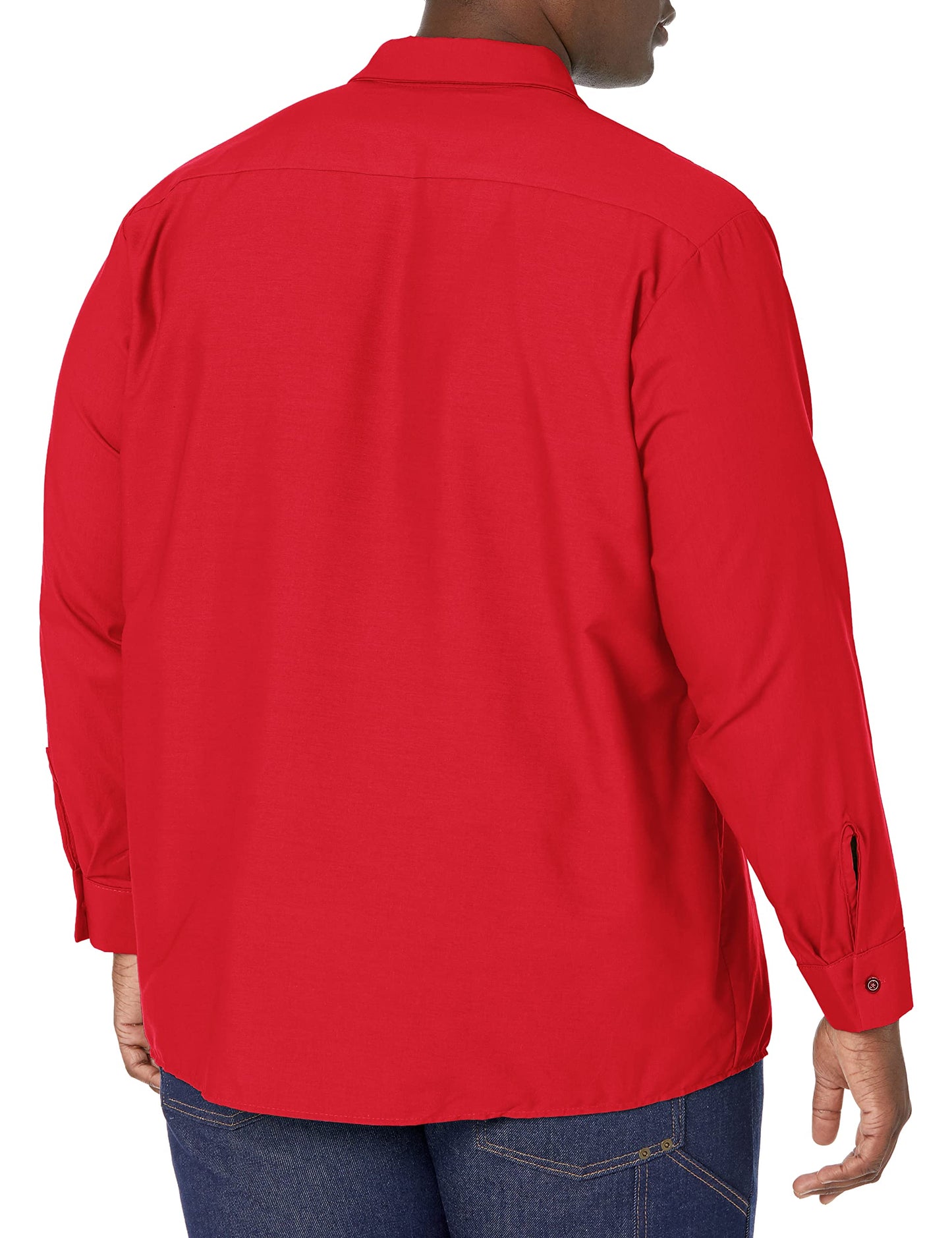 Red Kap Men's Size Industrial Work Shirt, Regular Fit, Long Sleeve, Large/Tall